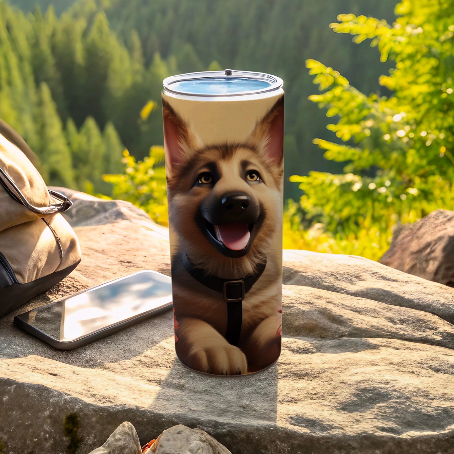 Smiling German Shepherd Puppy Design Tumbler product type