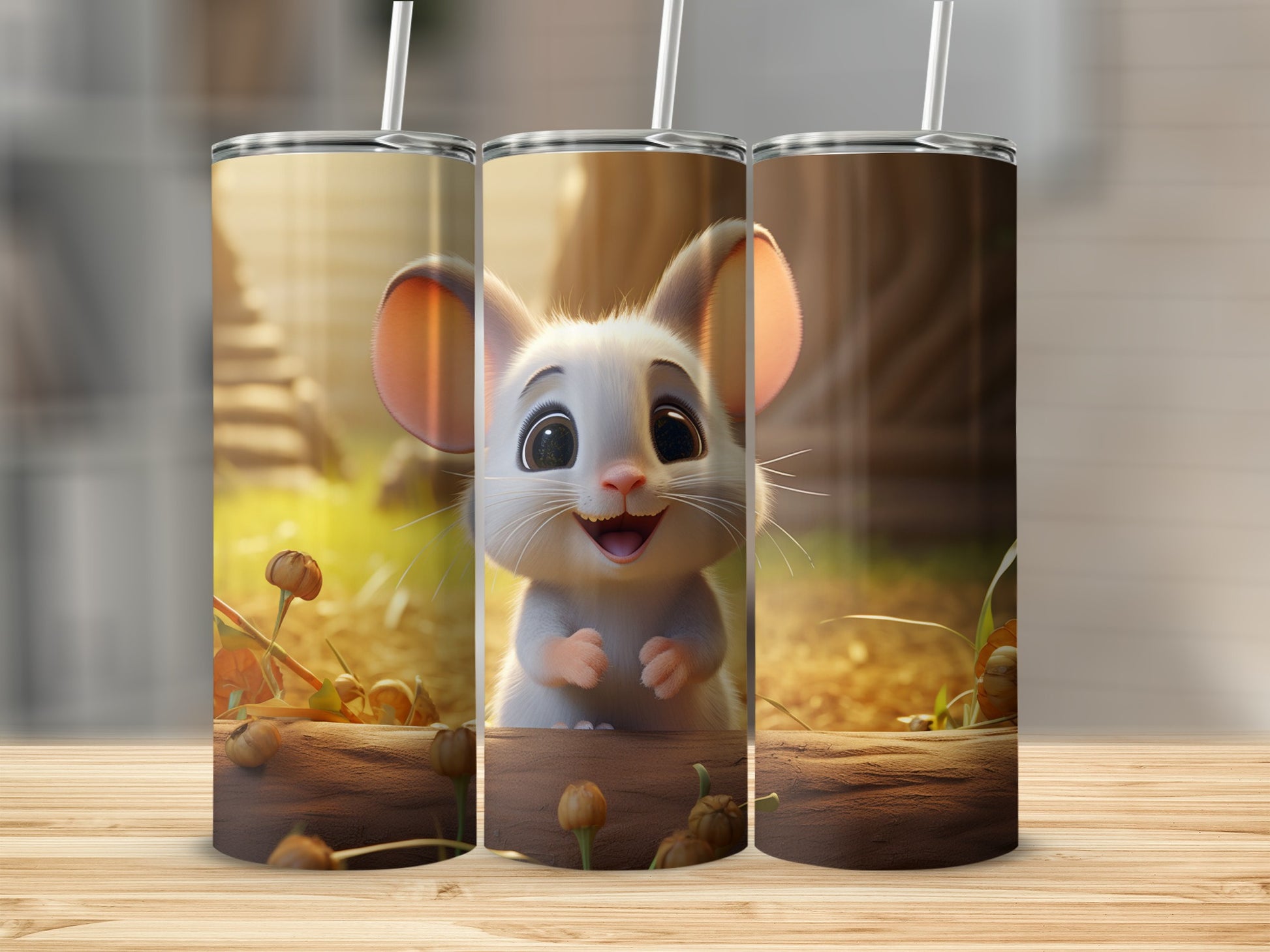 Cute Cartoon Mouse Design Insulated Tumbler Product