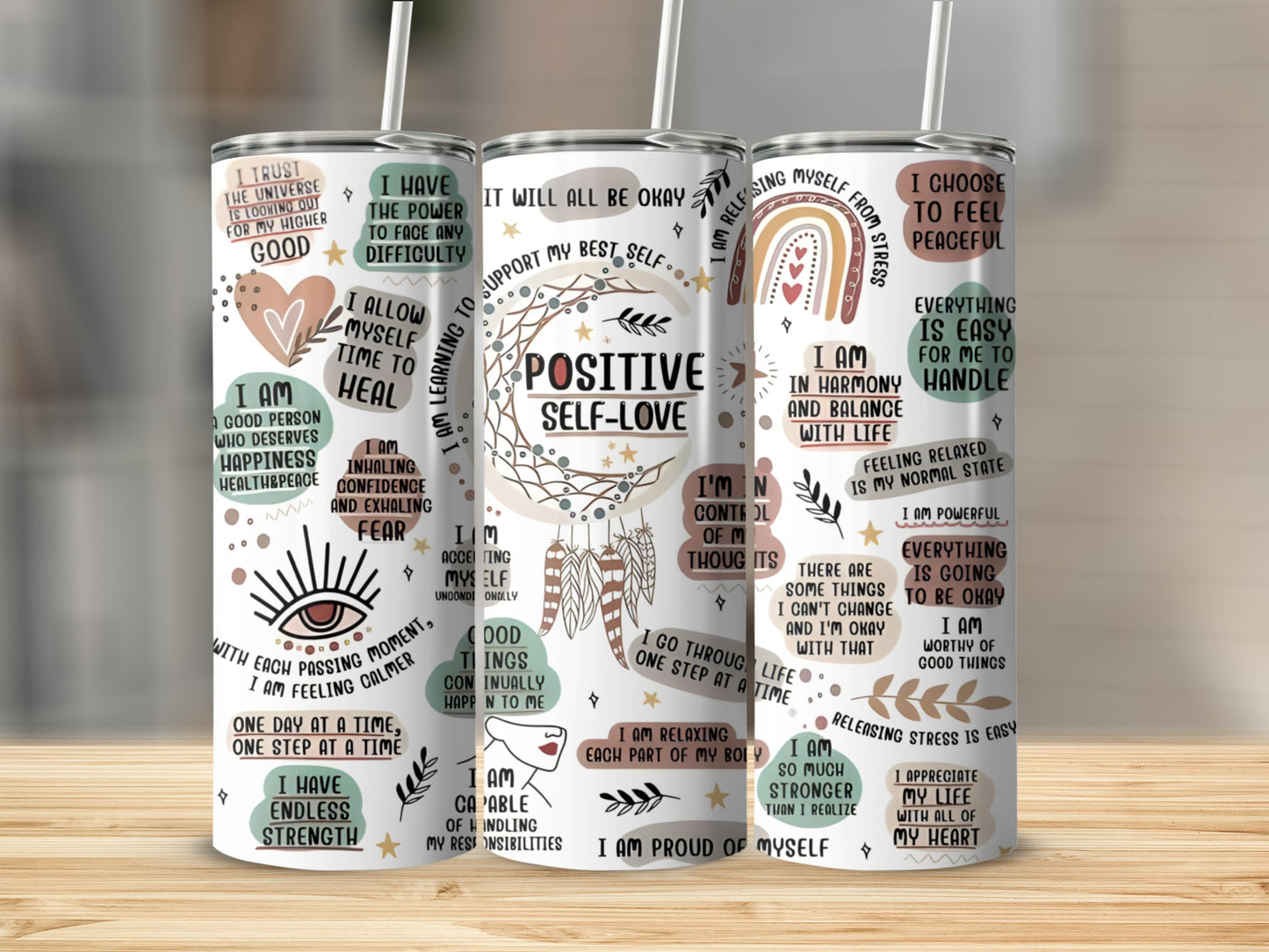 Positive Affirmations Self-Love Motivational Tumbler