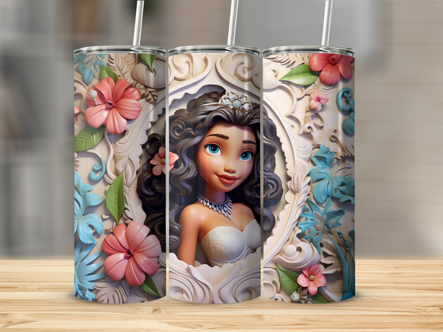 Princess Floral Garden Design Elegant Tumbler