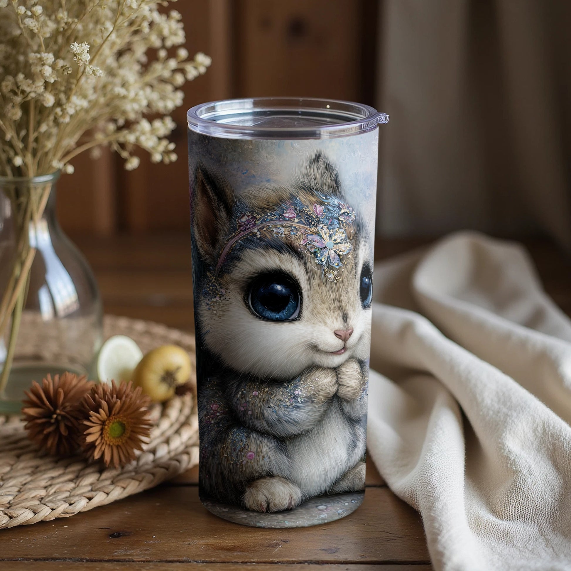 Adorable Furry Animal Themed Tumbler for Kids