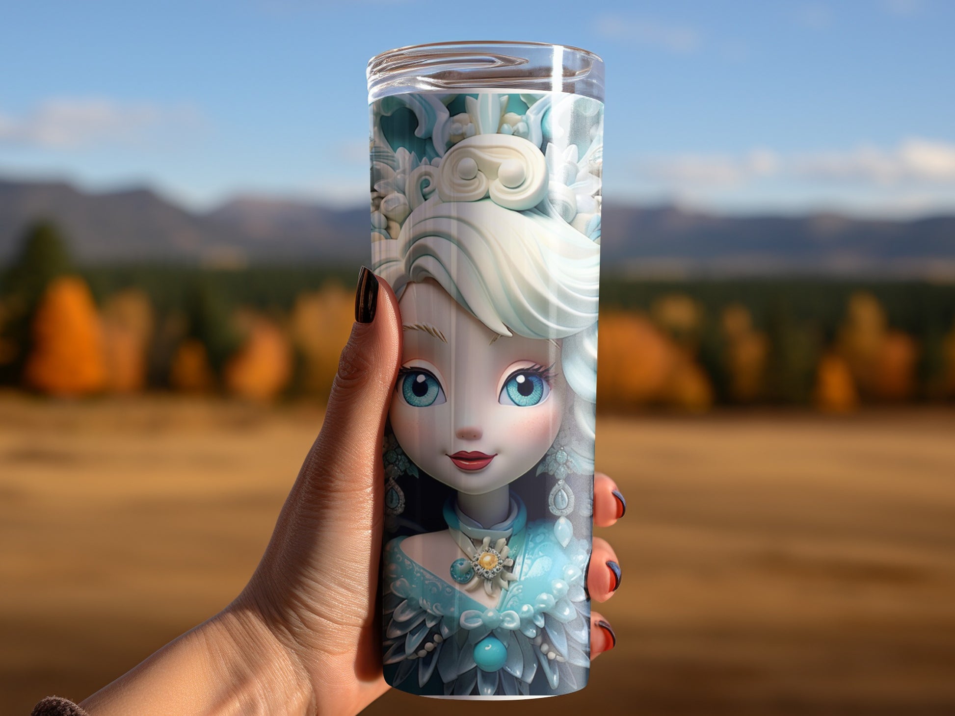 Stunning Queen Character Design Travel Tumbler Product