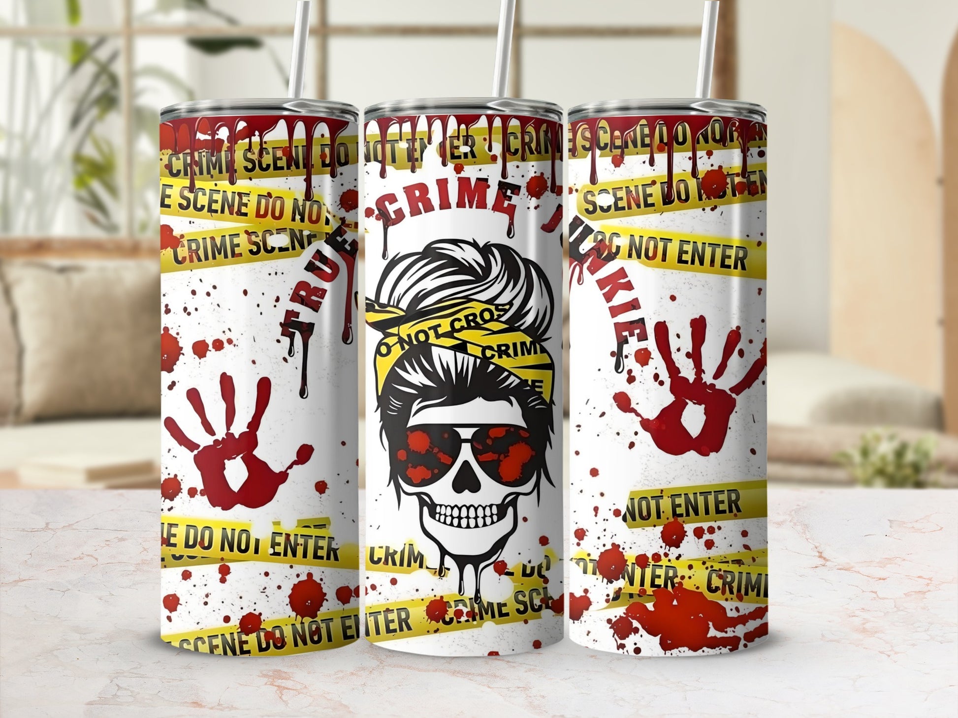 Crime Scene Do Not Enter True Crime Junkie Tumbler