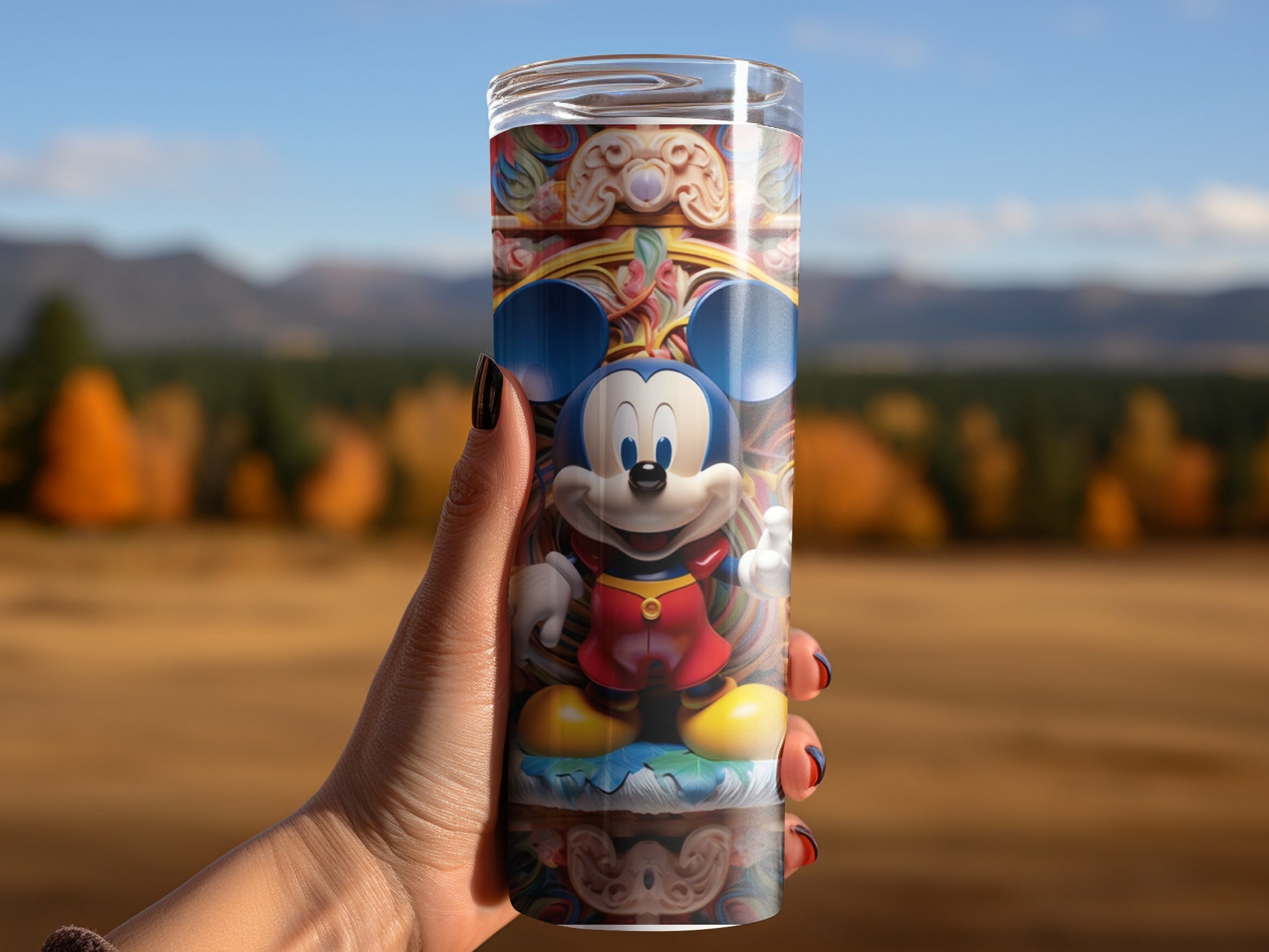 Mickey Mouse Colorful Scenic Design Tumbler