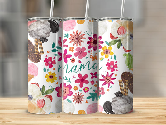 Floral and Sweet Treats Mama Design Tumbler
