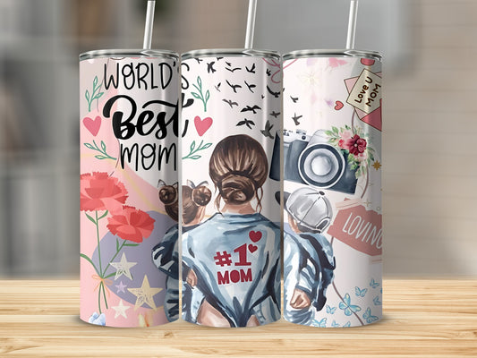 World's Best Mom #1 Mom Loving Mom Designs Tumbler