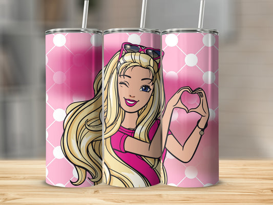 Barbie Girl Makes Heart Symbol Tumblers