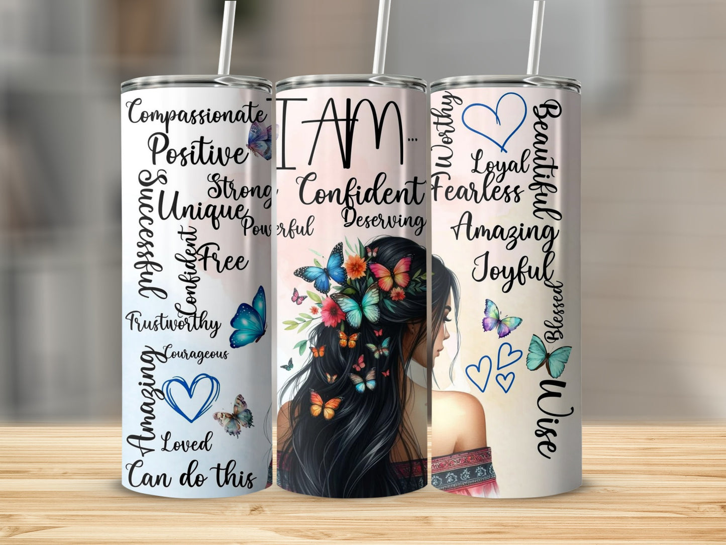 Empowering Woman Design with Inspirational Words Tumbler