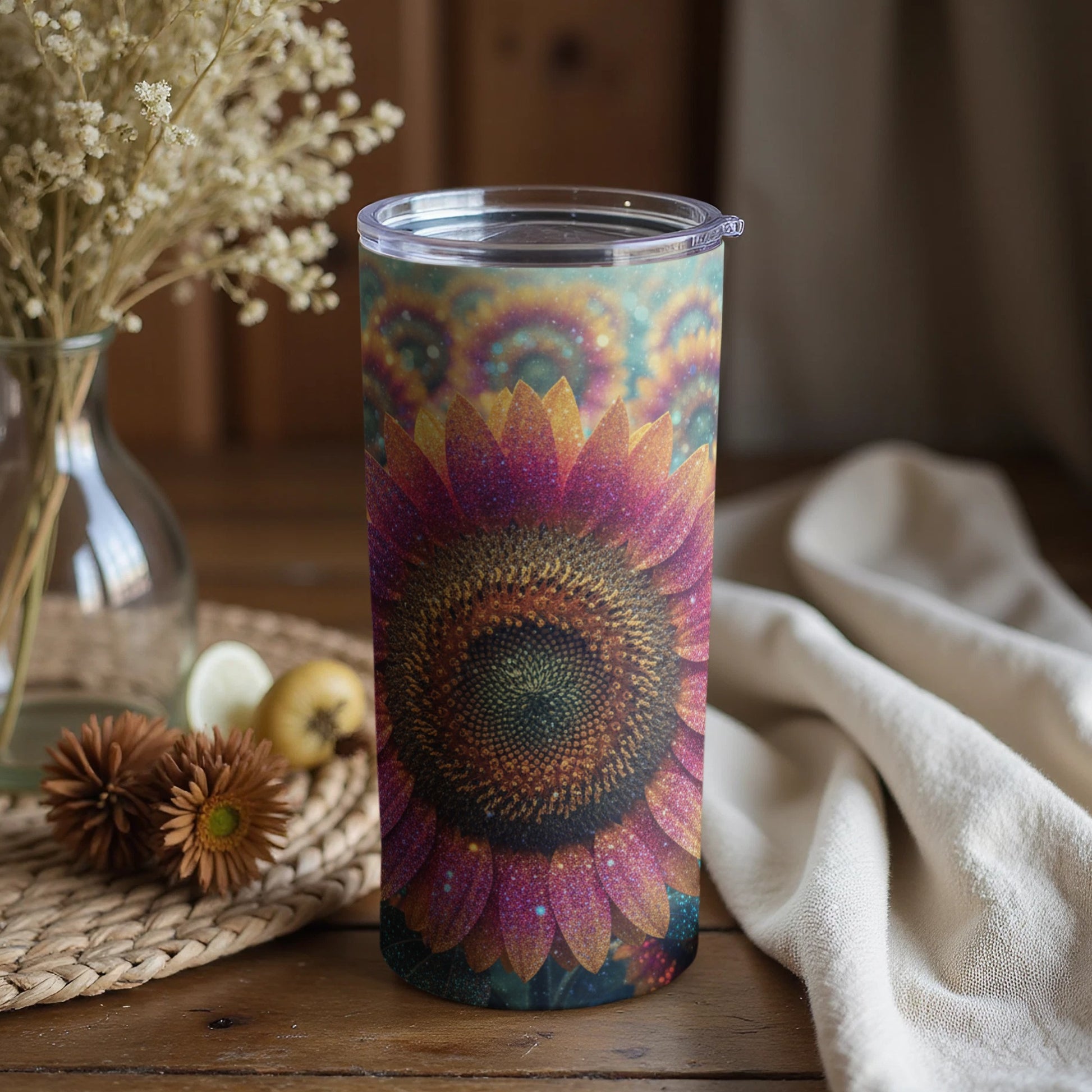 Vibrant Sunflower Design Travel Tumbler for Everyday Use