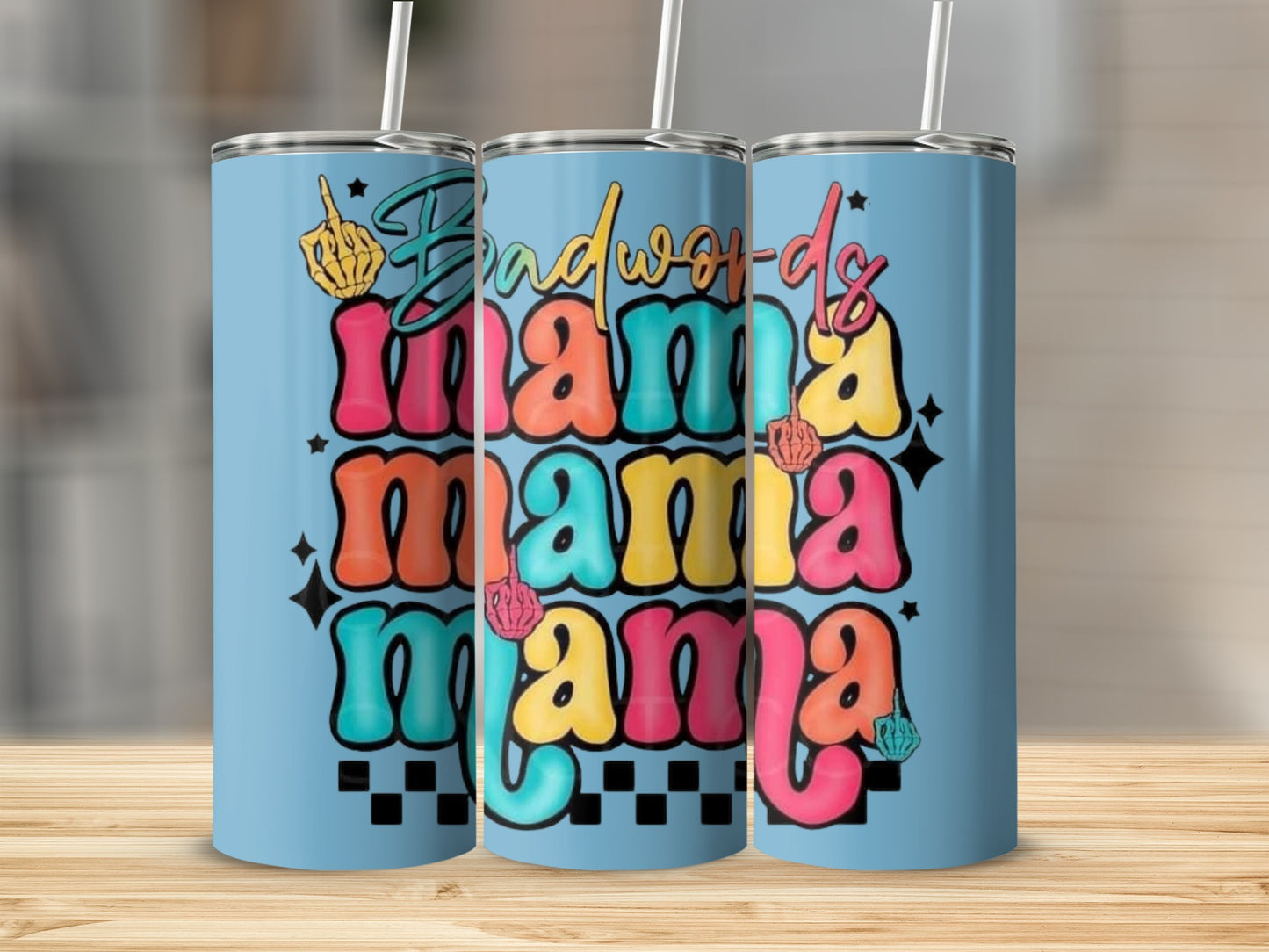 Badword Mama Mama Colorful Graphic Tumbler Product