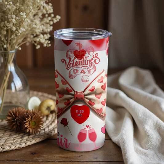 Cute Valentine's Day Themed Kiss Me Tumbler