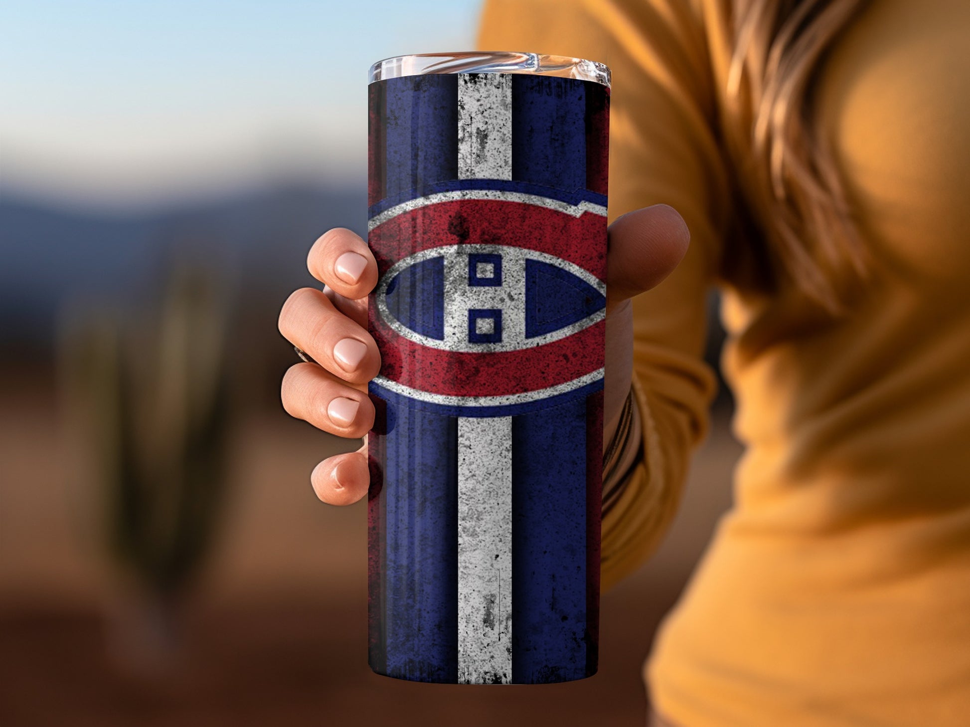 Vintage Logo Blue and Red Insulated Tumbler Cup