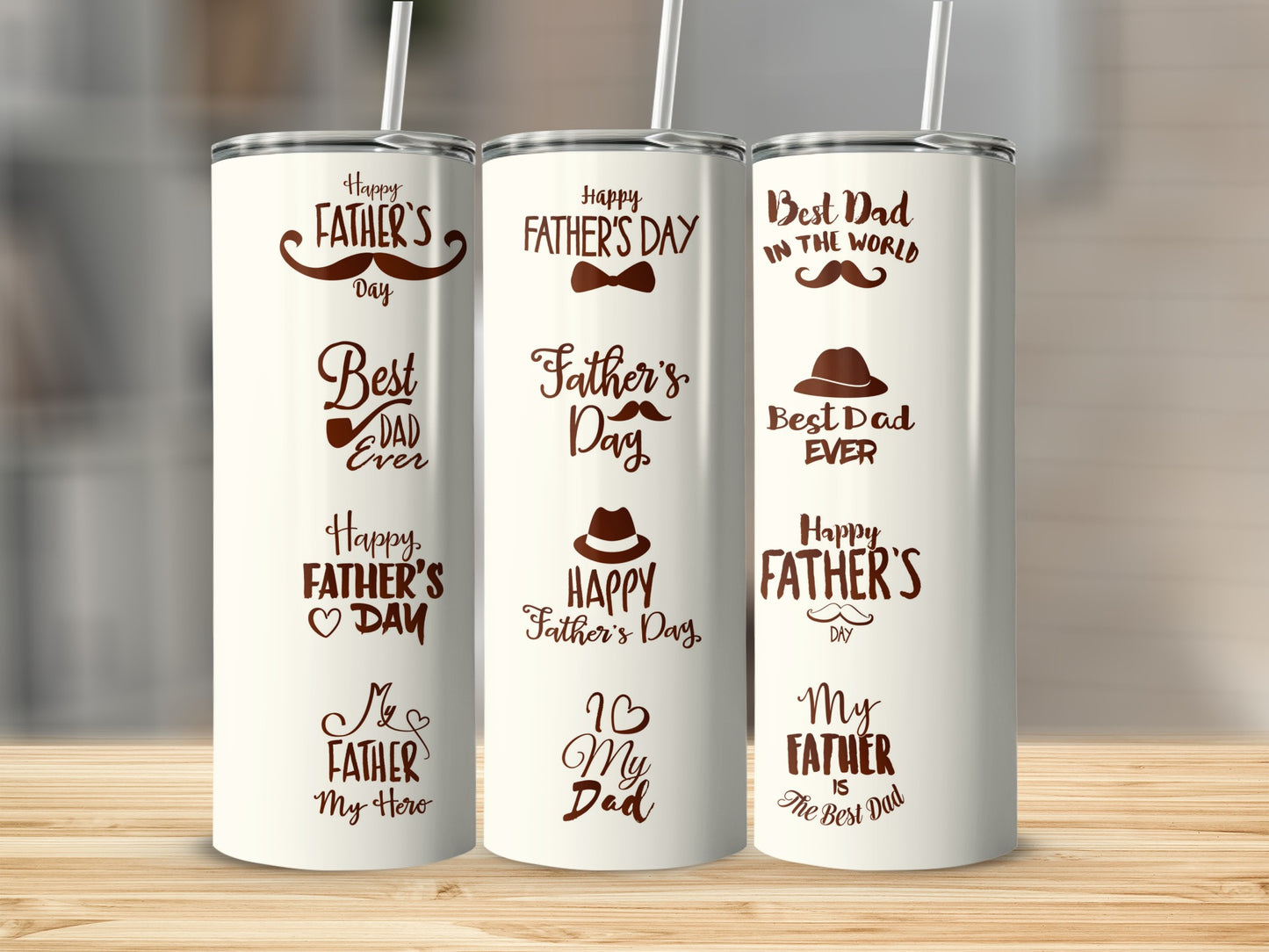 Happy Father's Day Best Dad Ever Tumbler Gift