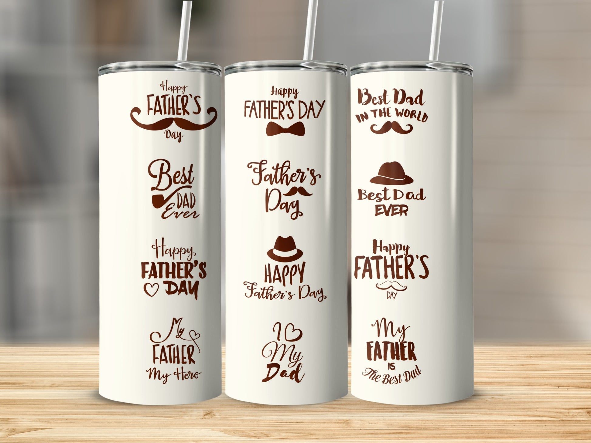 Happy Father's Day Best Dad Ever Tumbler Gift