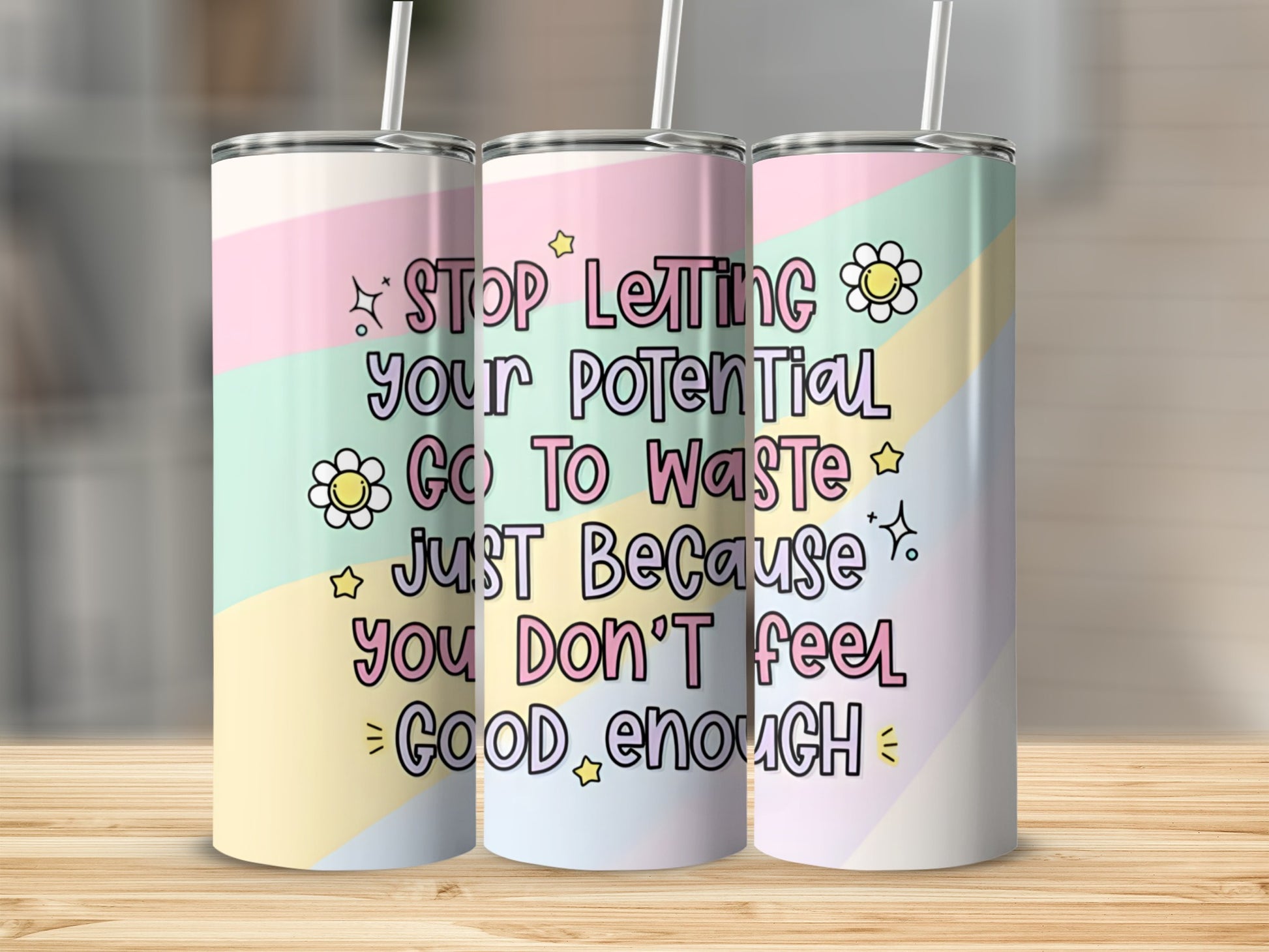 Motivational Insulated Tumbler with Encouraging Message