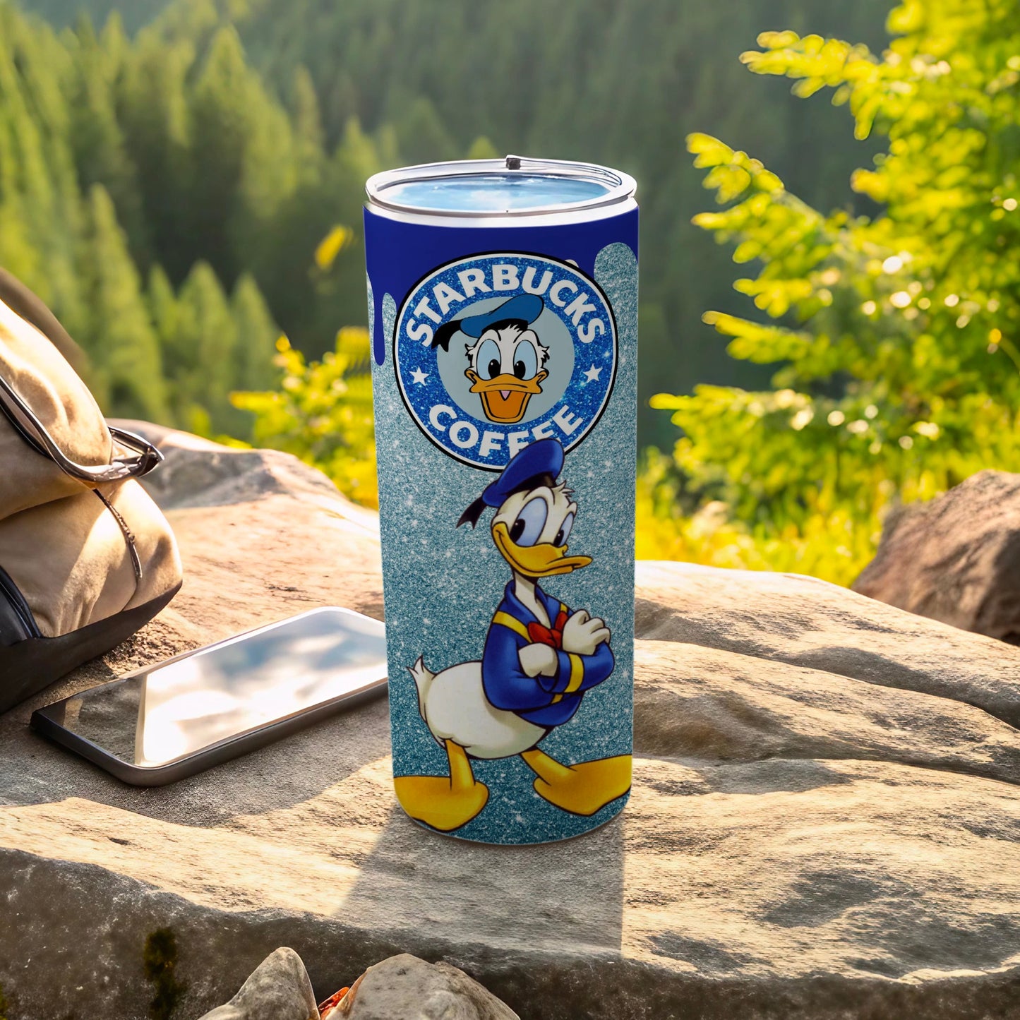 Donald Duck Starbucks Coffee Themed Tumbler