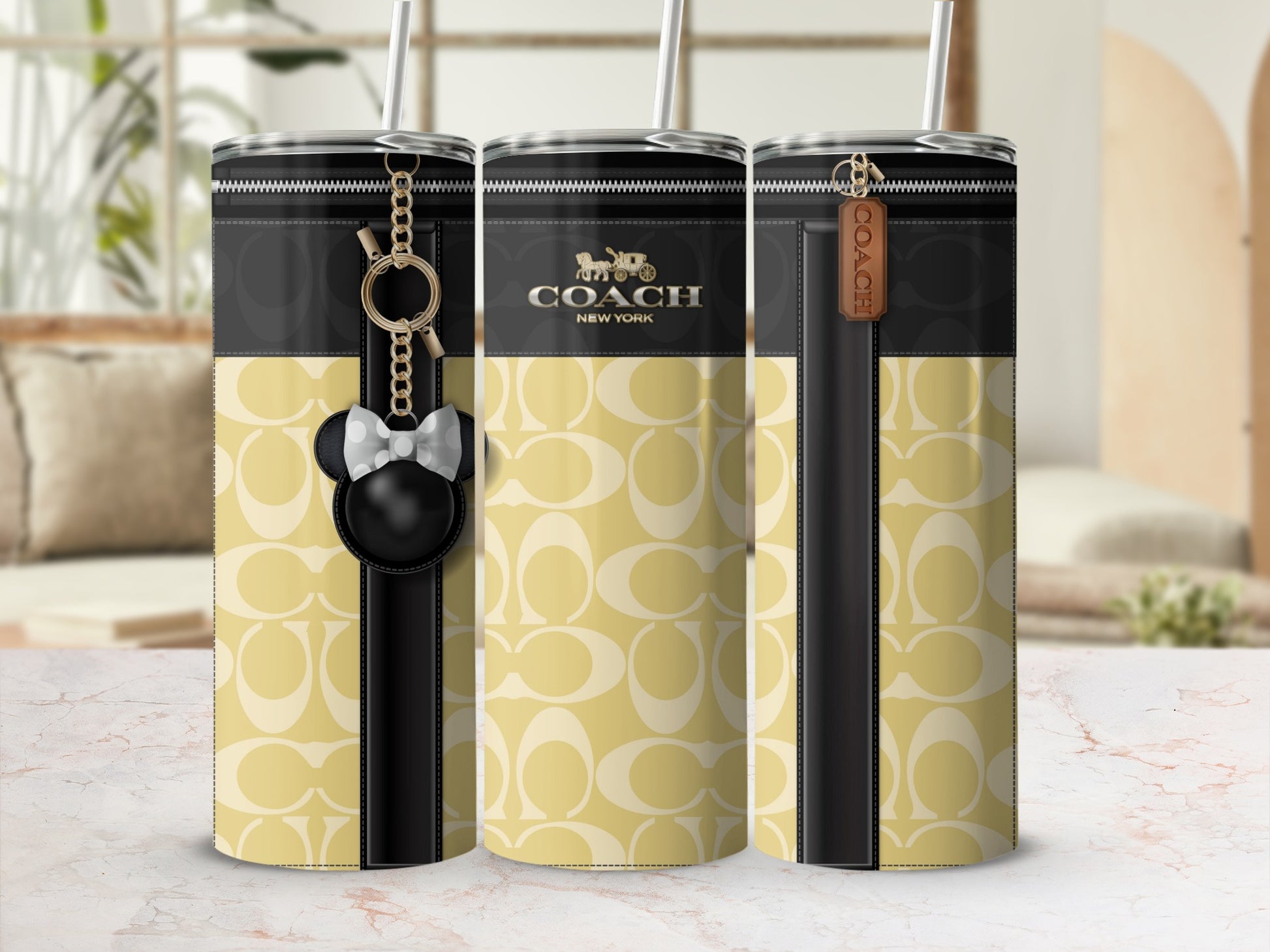 Elegant Coach New York Drinking Tumbler Flask