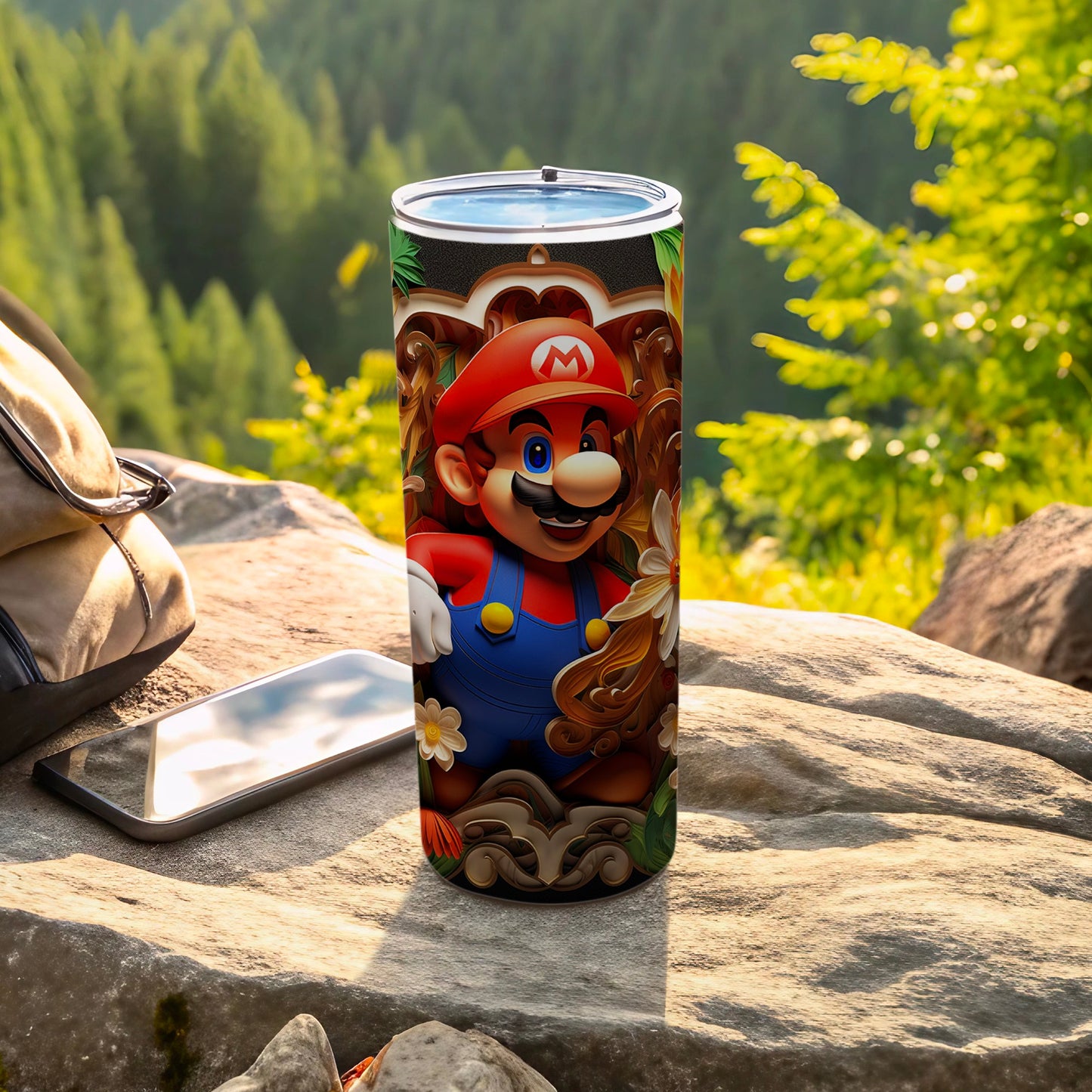 Vibrant Cartoon Character Travel Tumbler for Outdoor Adventures