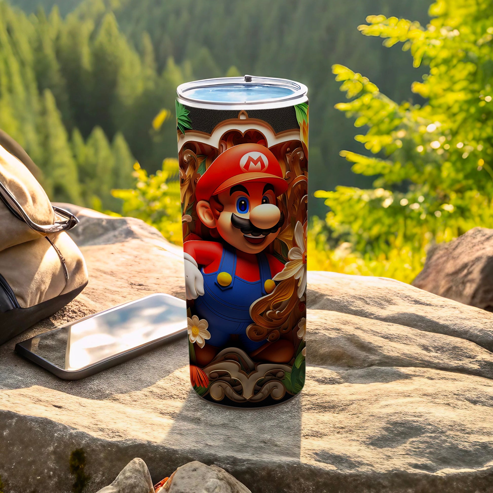 Vibrant Cartoon Character Travel Tumbler for Outdoor Adventures