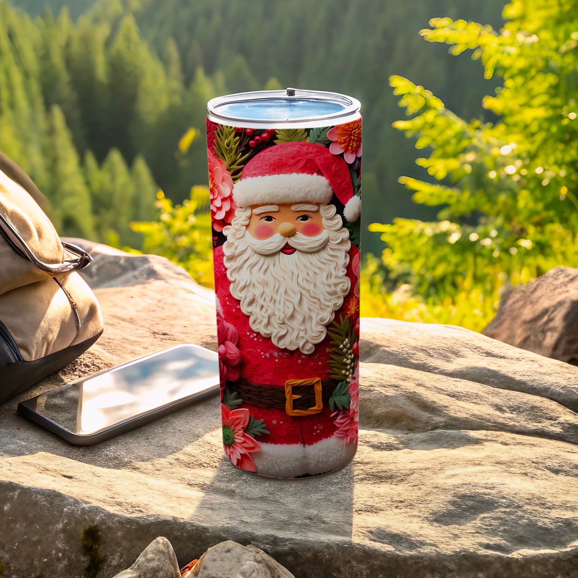 Santa Claus Design Insulated Stainless Steel Tumbler