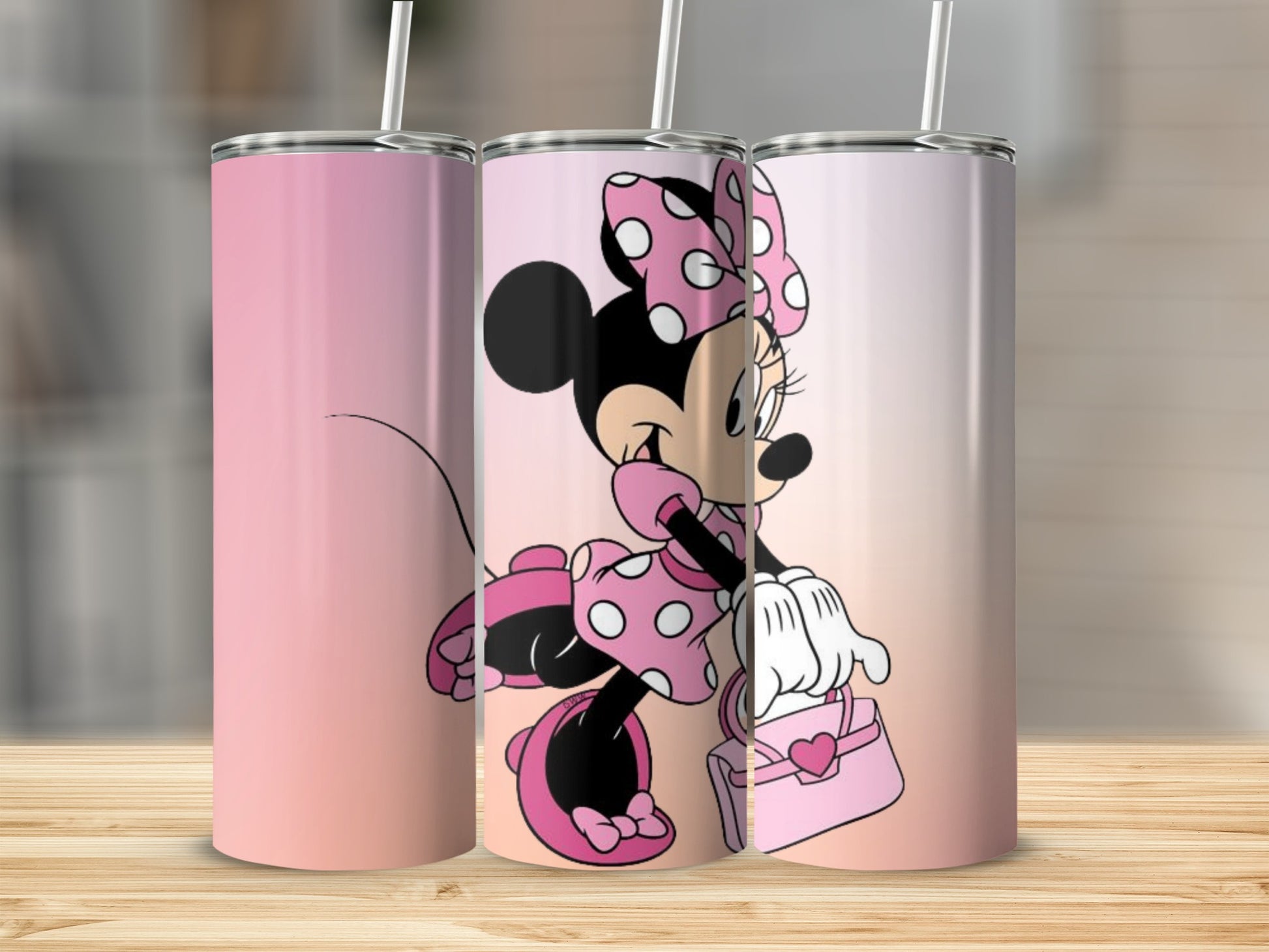 Adorable Cartoon Character Pink Travel Mug Product