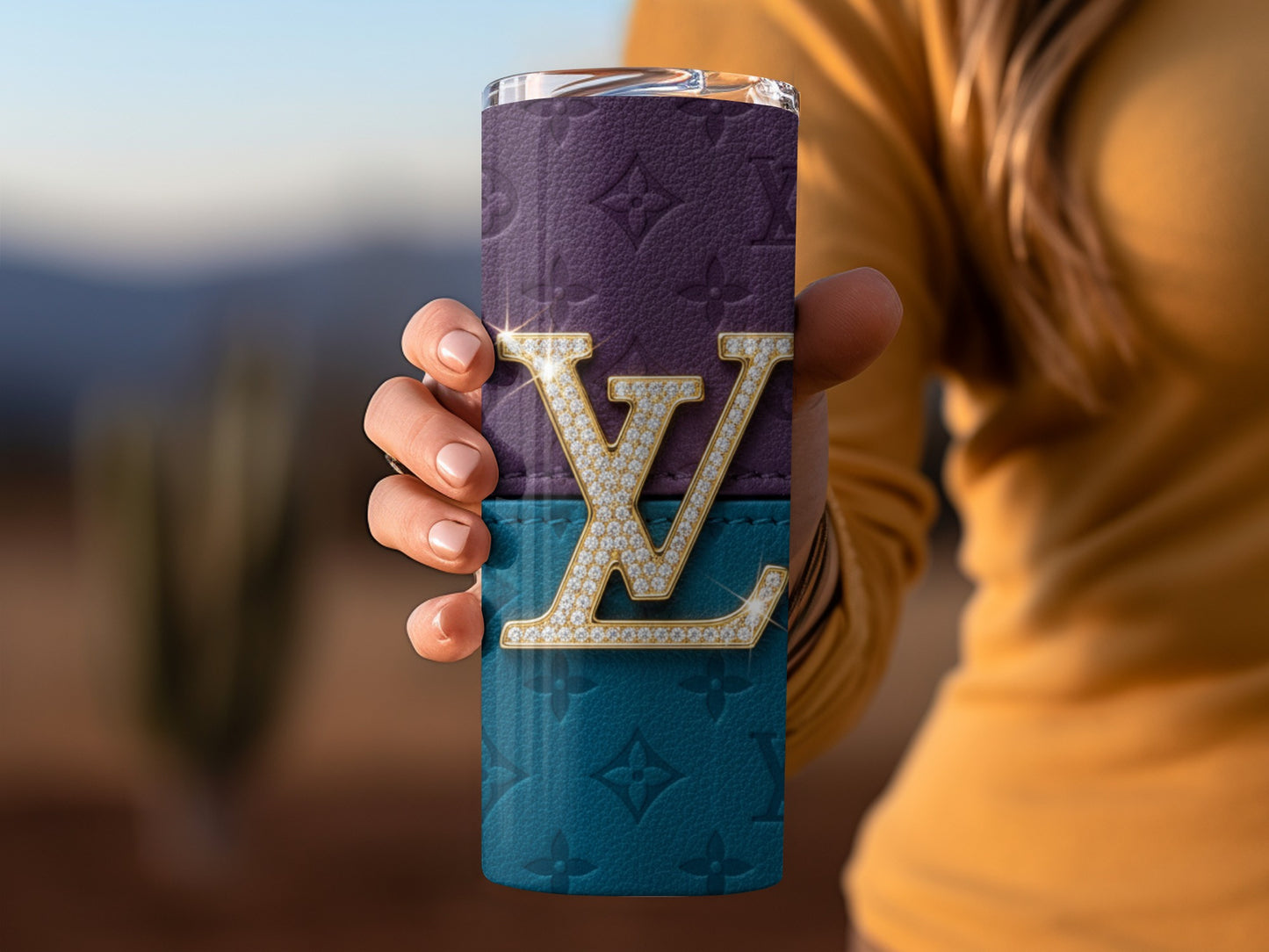 Luxury Monogrammed Tumbler with Initial Design