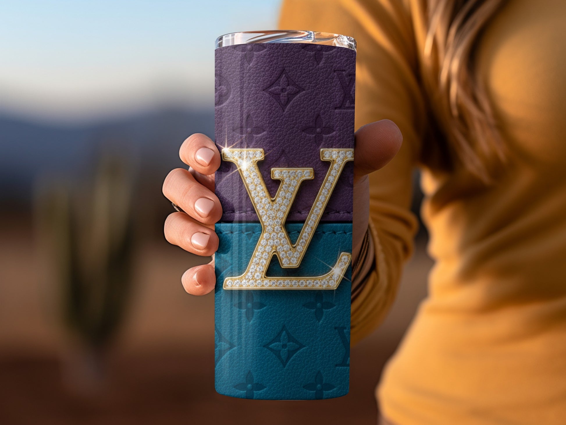 Luxury Monogrammed Tumbler with Initial Design