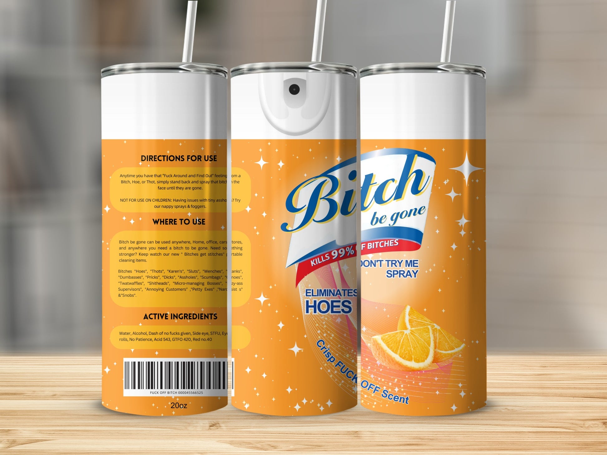 Humorous Bitch Be Gone Eliminates Hoes Spray FOGGER