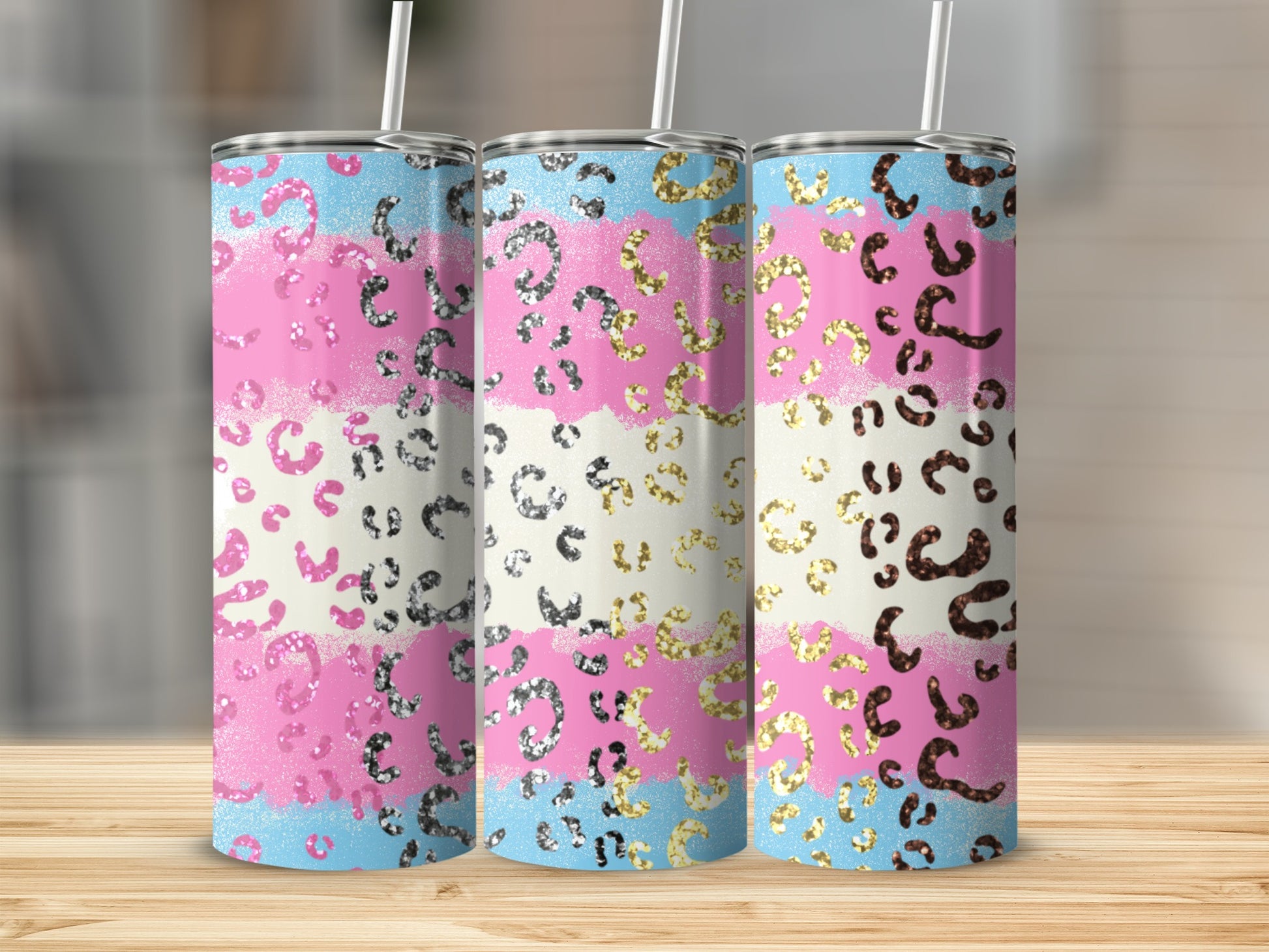 Colorful Leopard Print Insulated Tumbler Drinkware