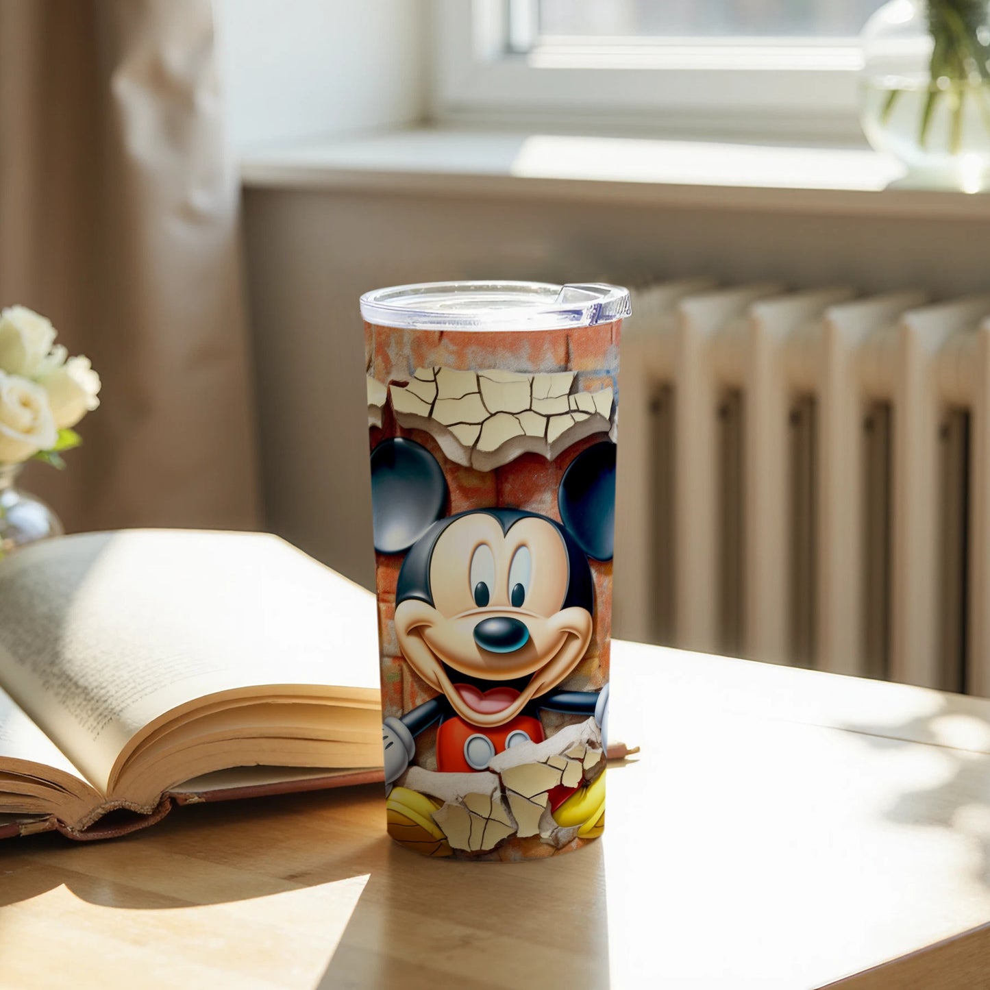 Cracked Design Mickey Mouse Insulated Tumbler