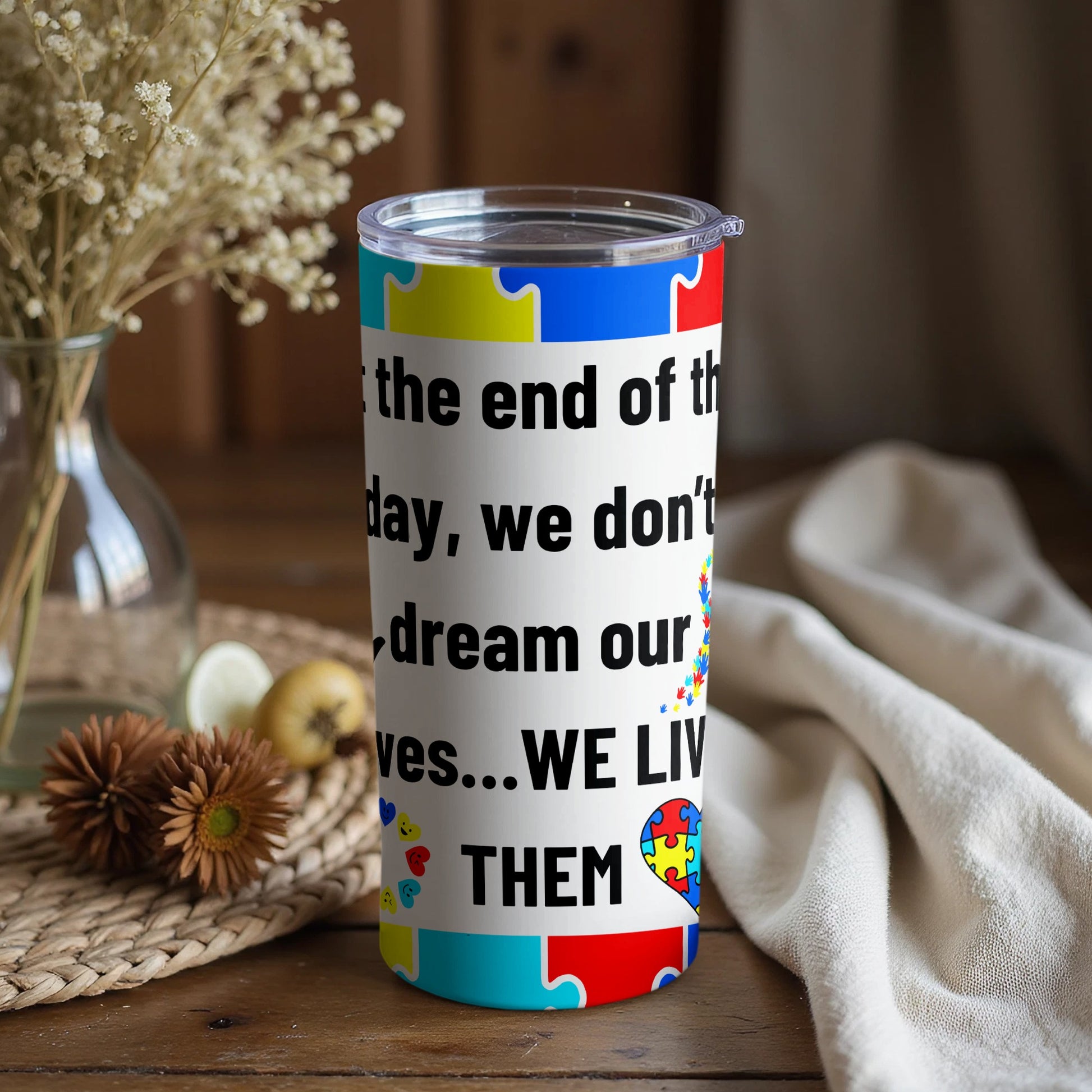 Inspirational Tumbler with Motivational Quote Design