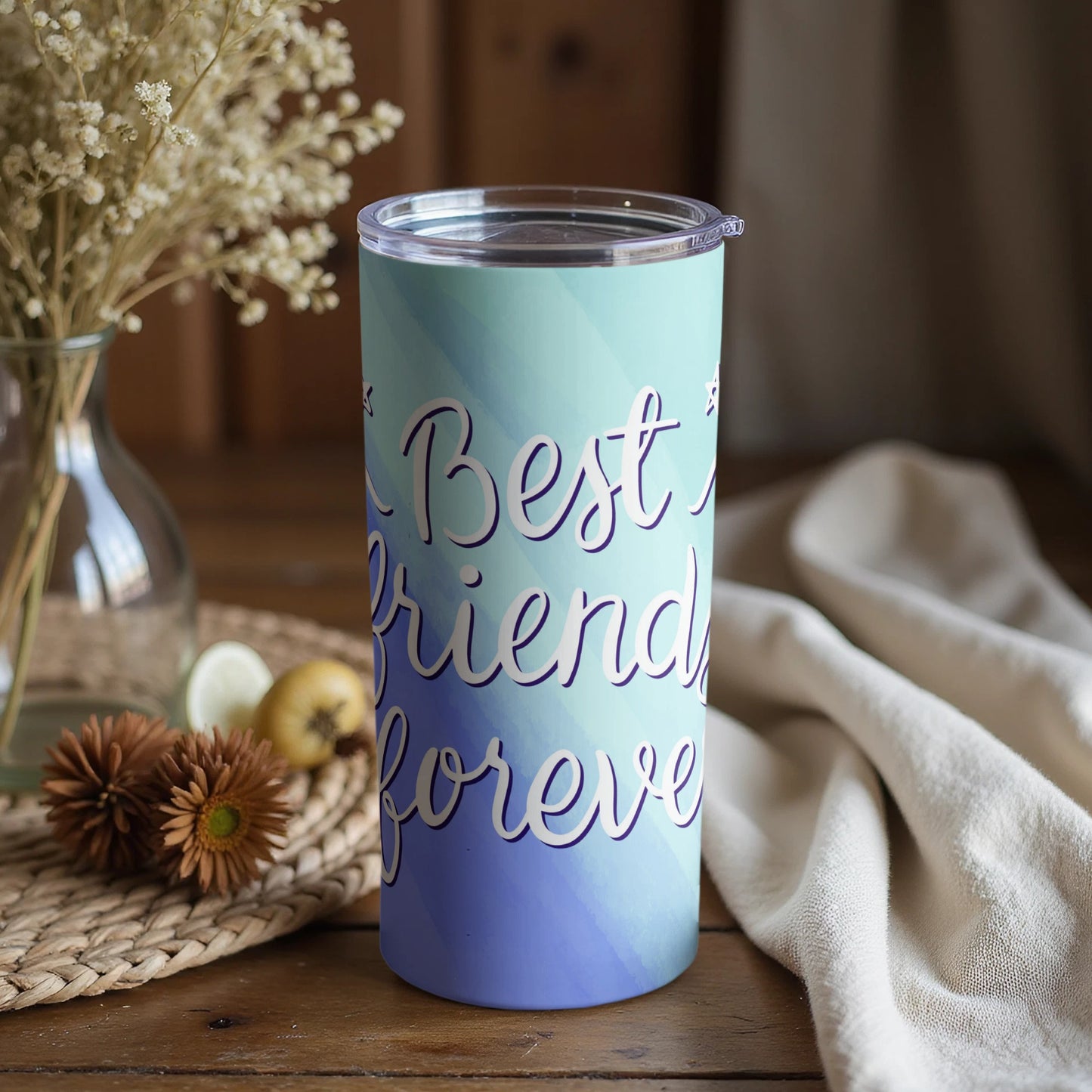 Best Friends Forever Tumblers with Lid Drinkware