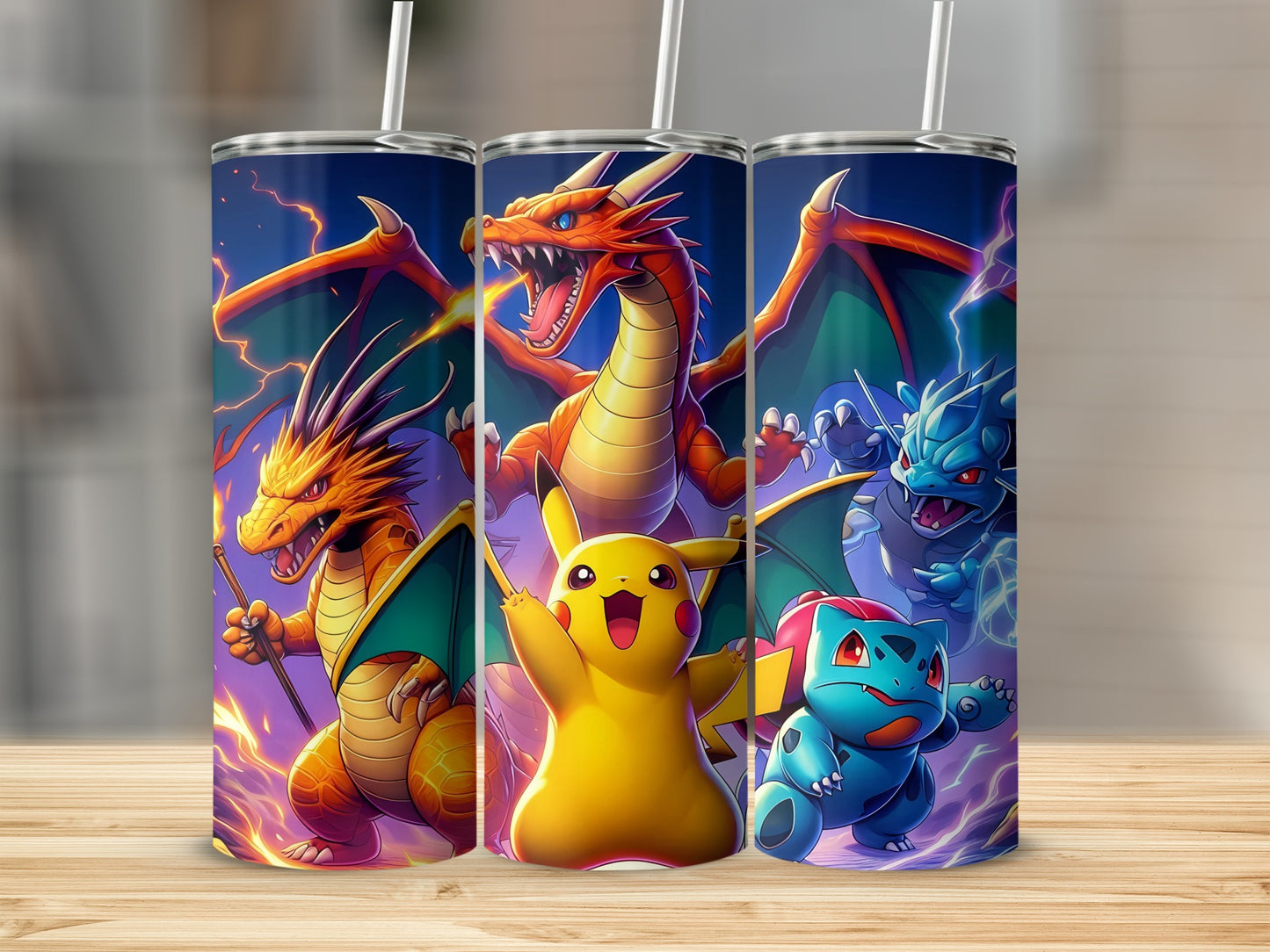 Vibrant Pokémon Characters Rendered Tumbler product
