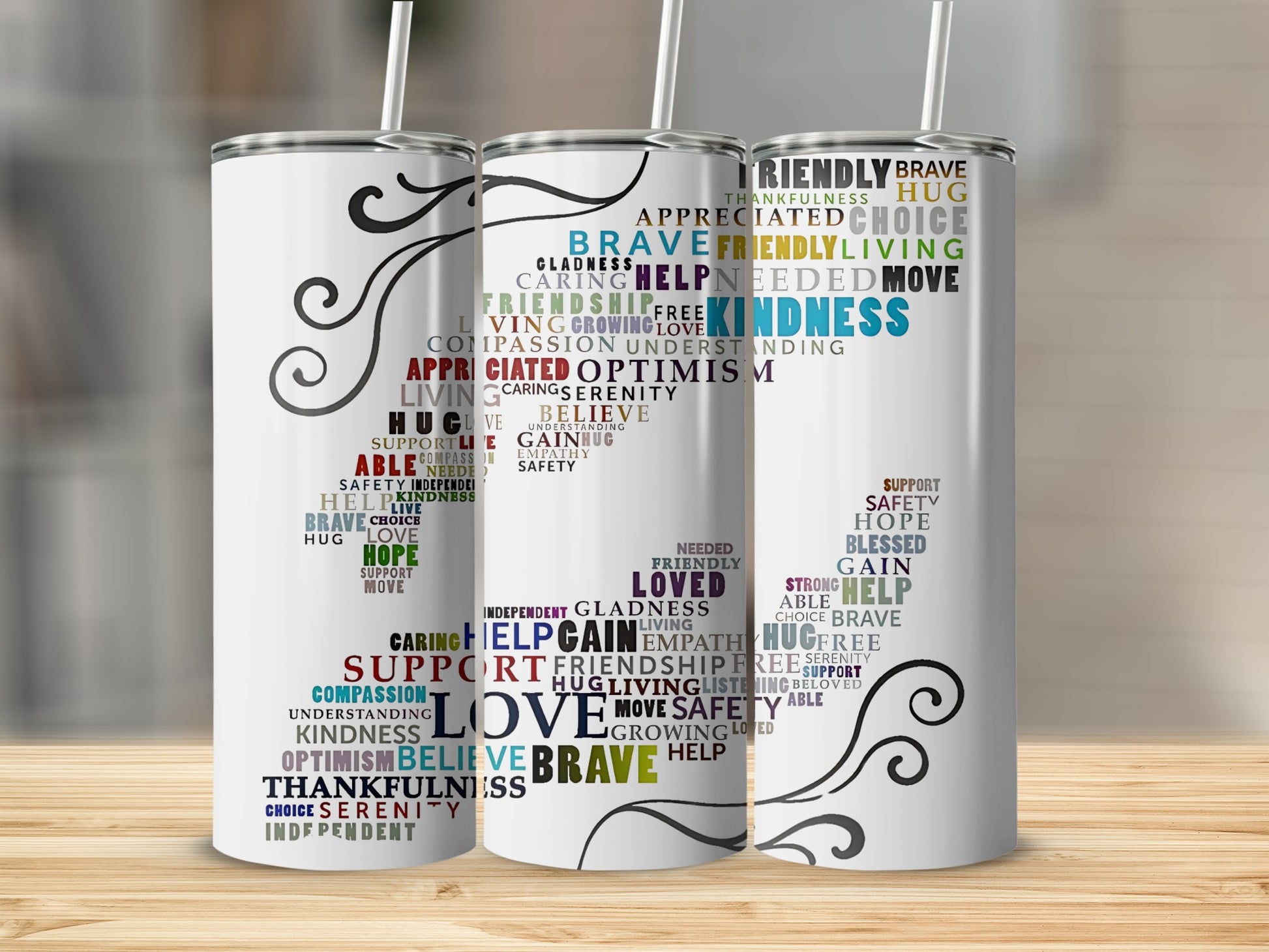Inspiring Words Tumbler for Positive Energy Drinking