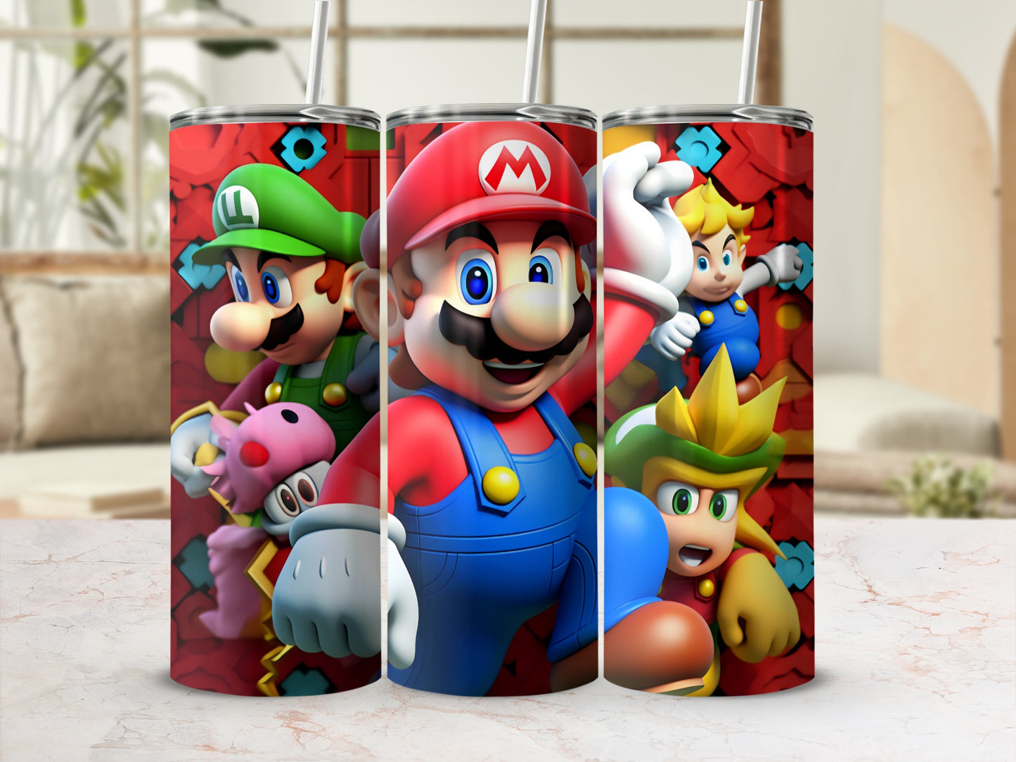 Colorful Character Design Tumbler Flask Beverage Container