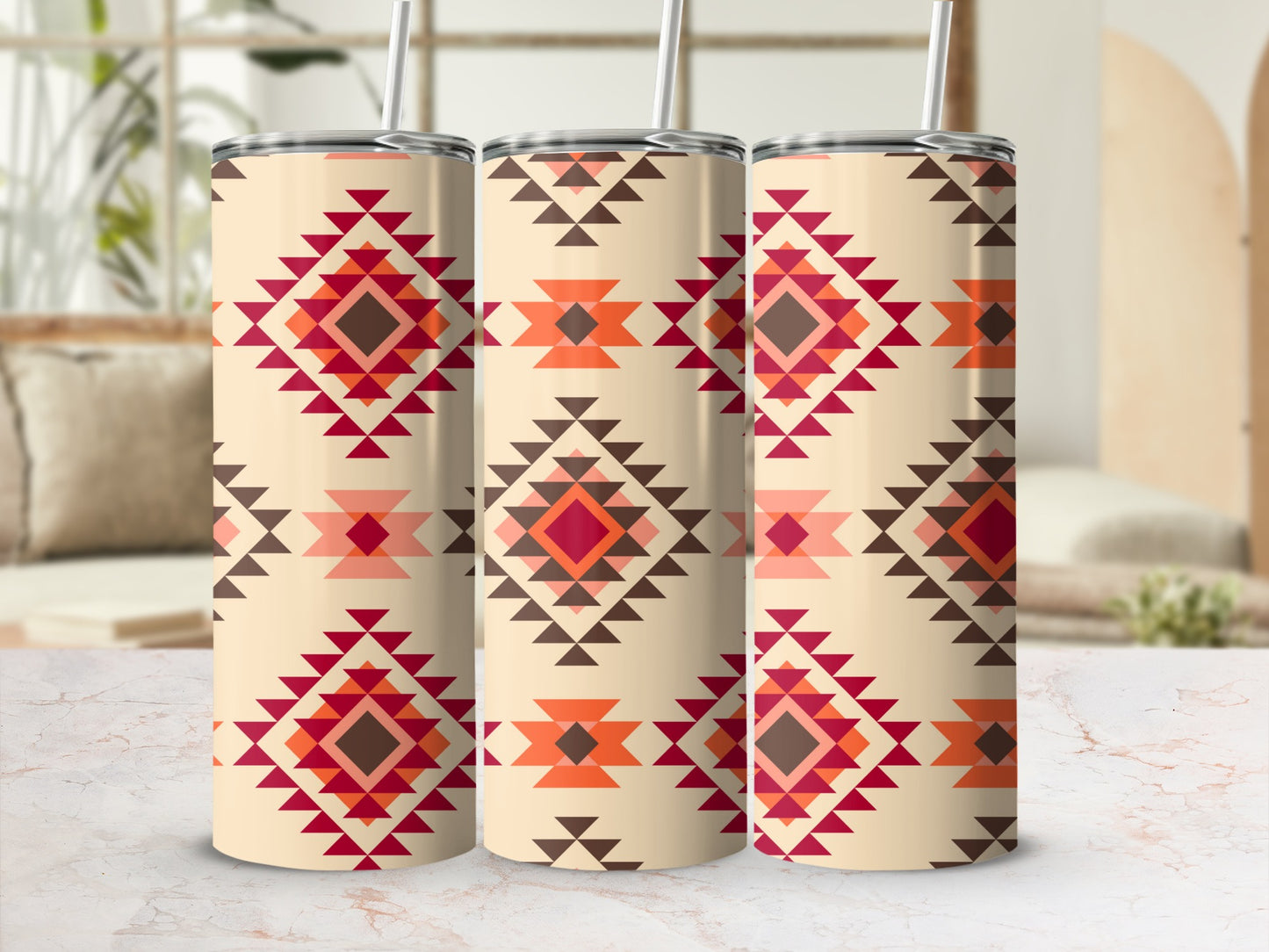 Aztec Pattern Insulated Tumbler Design Travel Mug