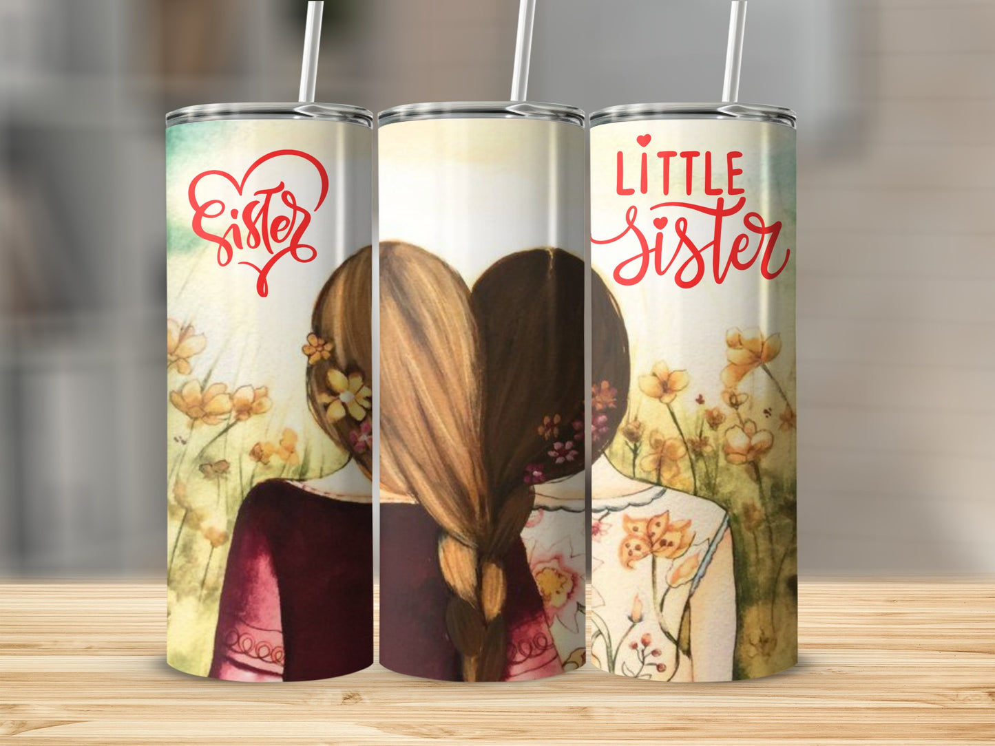 Sweet Little Sister Friendship Tumbler Gift for Her