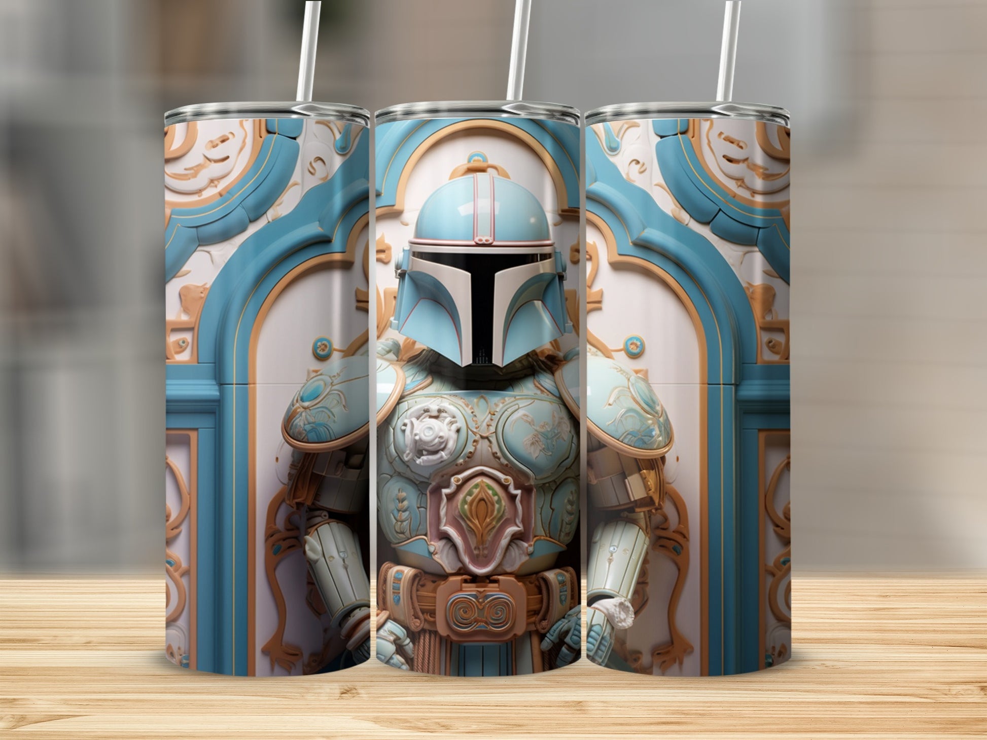Vintage Warrior Art Stainless Steel Tumbler