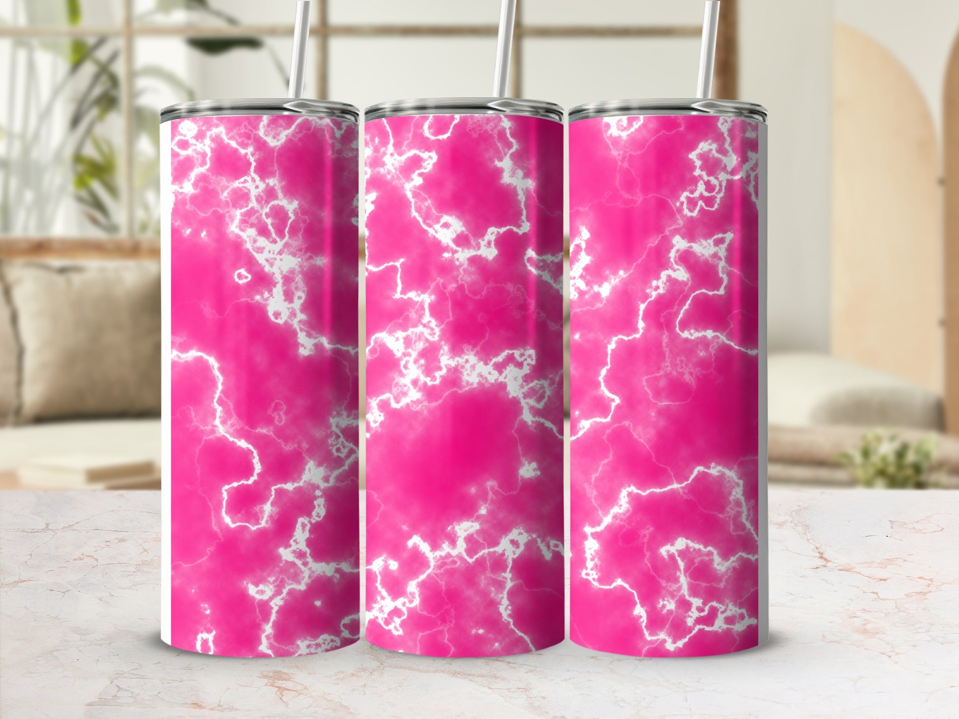 Vibrant Pink Marble Pattern drinkware product type