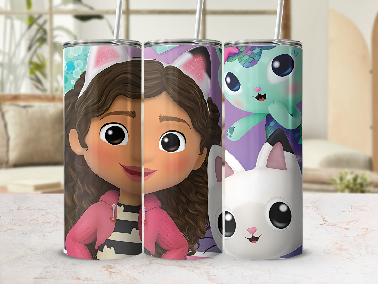 Adorable Kids and Cartoon Characters Tumblers