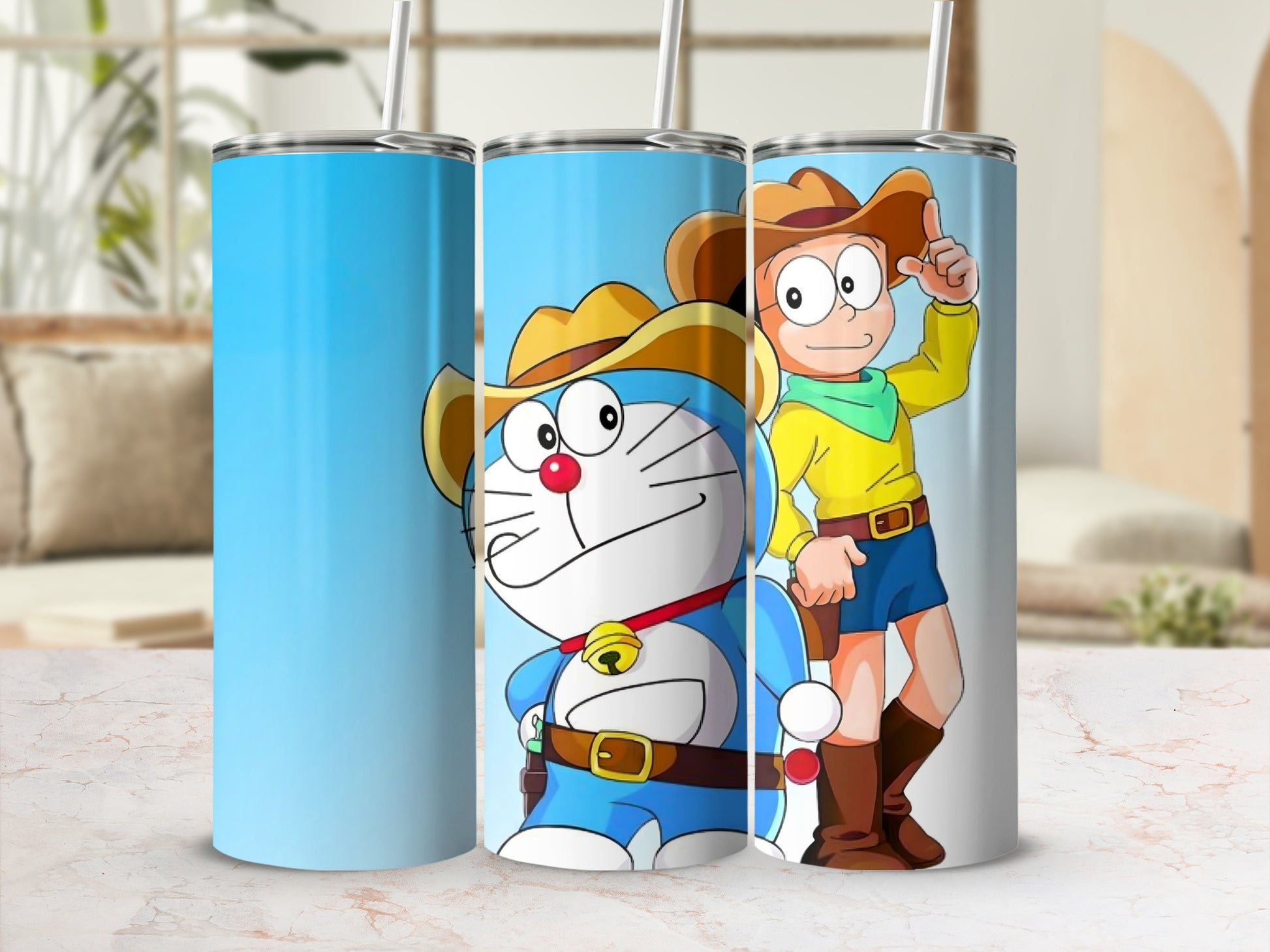 Cowboy Cartoon Character Design on Tumbler Product