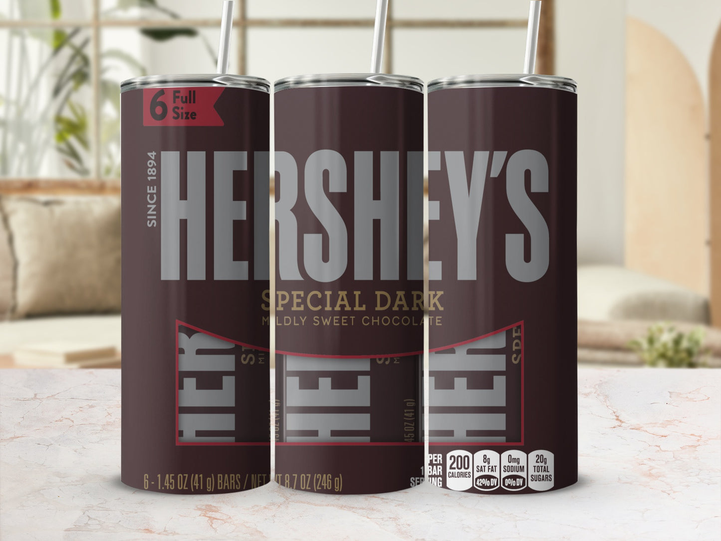 HERSHEY'S SPECIAL DARK chocolate bar tumbler product type