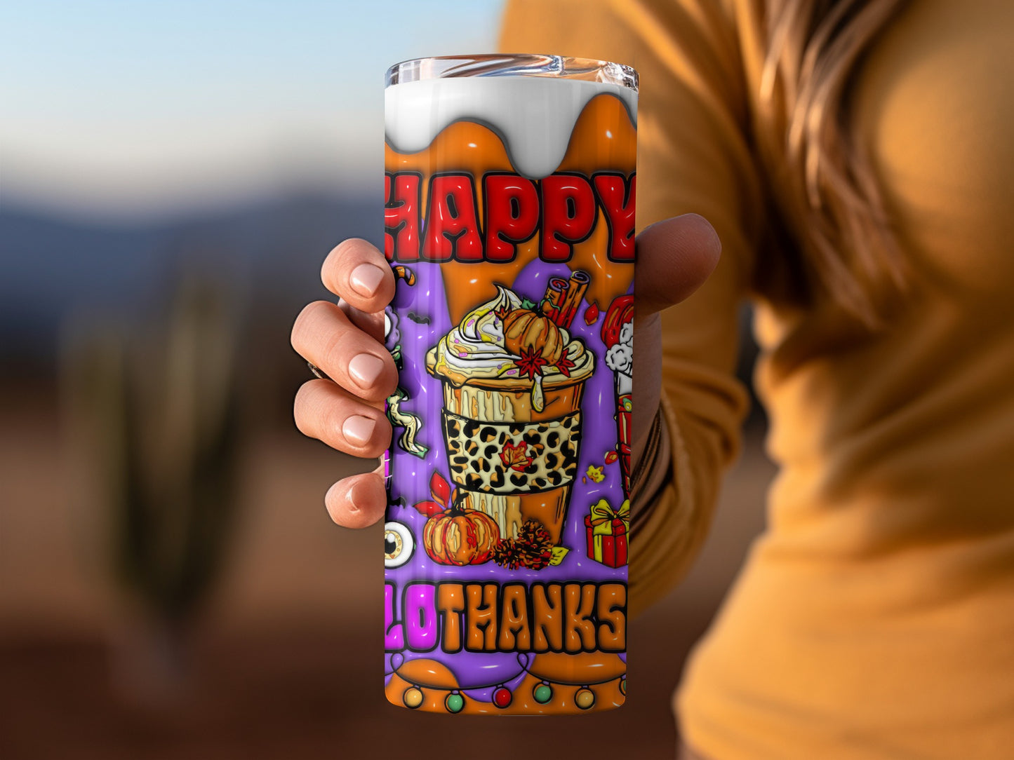 Happy Halloween Pumpkin Spice Tumbler Cup Gift