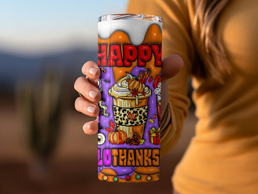 Happy Halloween Pumpkin Spice Tumbler Cup Gift