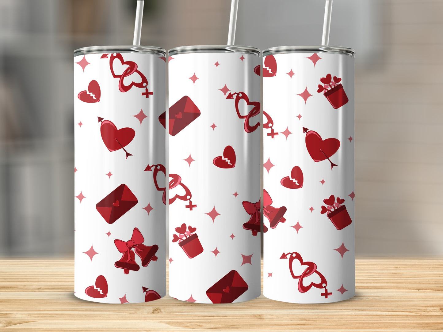 Romantic Hearts and Gifts Stainless Steel Tumblers