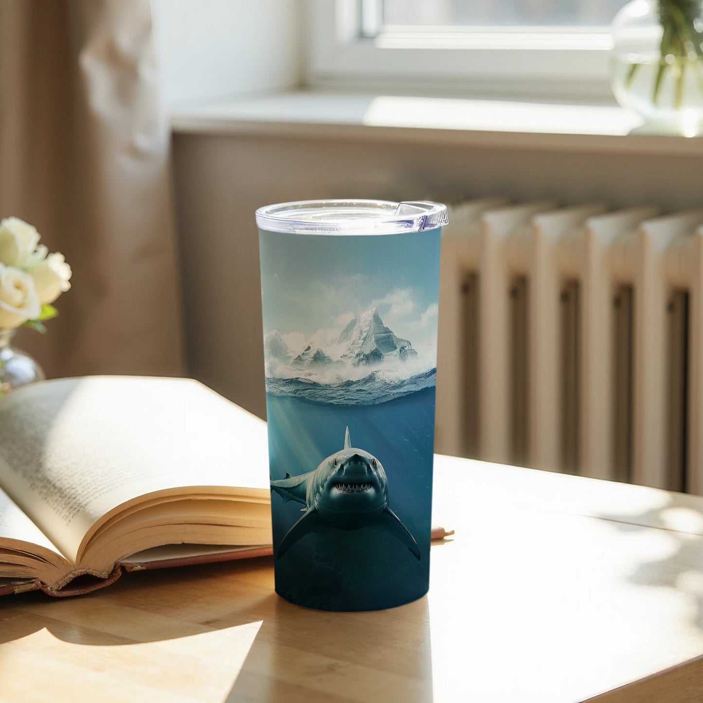 Shark Glacier Peaks Ocean Depths Tumbler product type
Shark
Great White Shark
Ocean Life
Marine Animal
Underwater Scene
Snowy Mountains
Glacier Peaks
Arctic Landscape
Water Design
Nature Art
Wildlife Print
Travel Mug
Insulated Tumbler
Drinkware Gift
Beverage Cup
Unique Design
Adventure Theme
Outdoors Product
Sublimation Print
Cool Tumbler