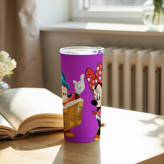 Mickey and Minnie Reading Purple Tumbler