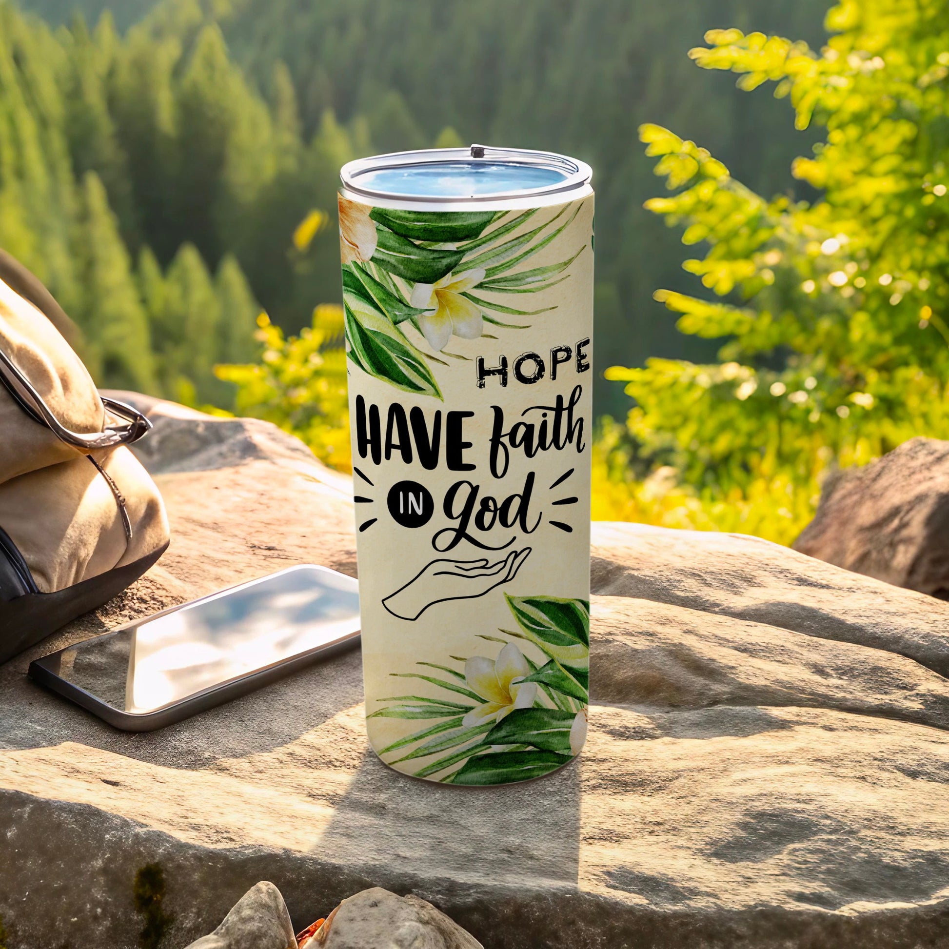 Hope Have Faith In God Inspirational Tumbler