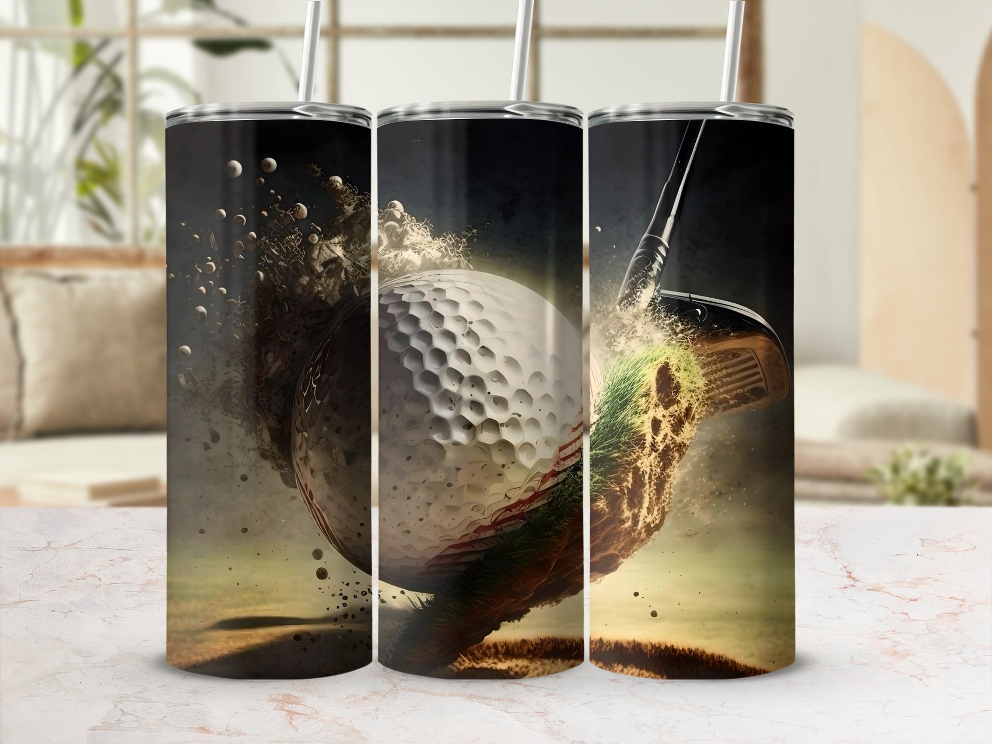 Golf Themed Stainless Steel Tumblers
