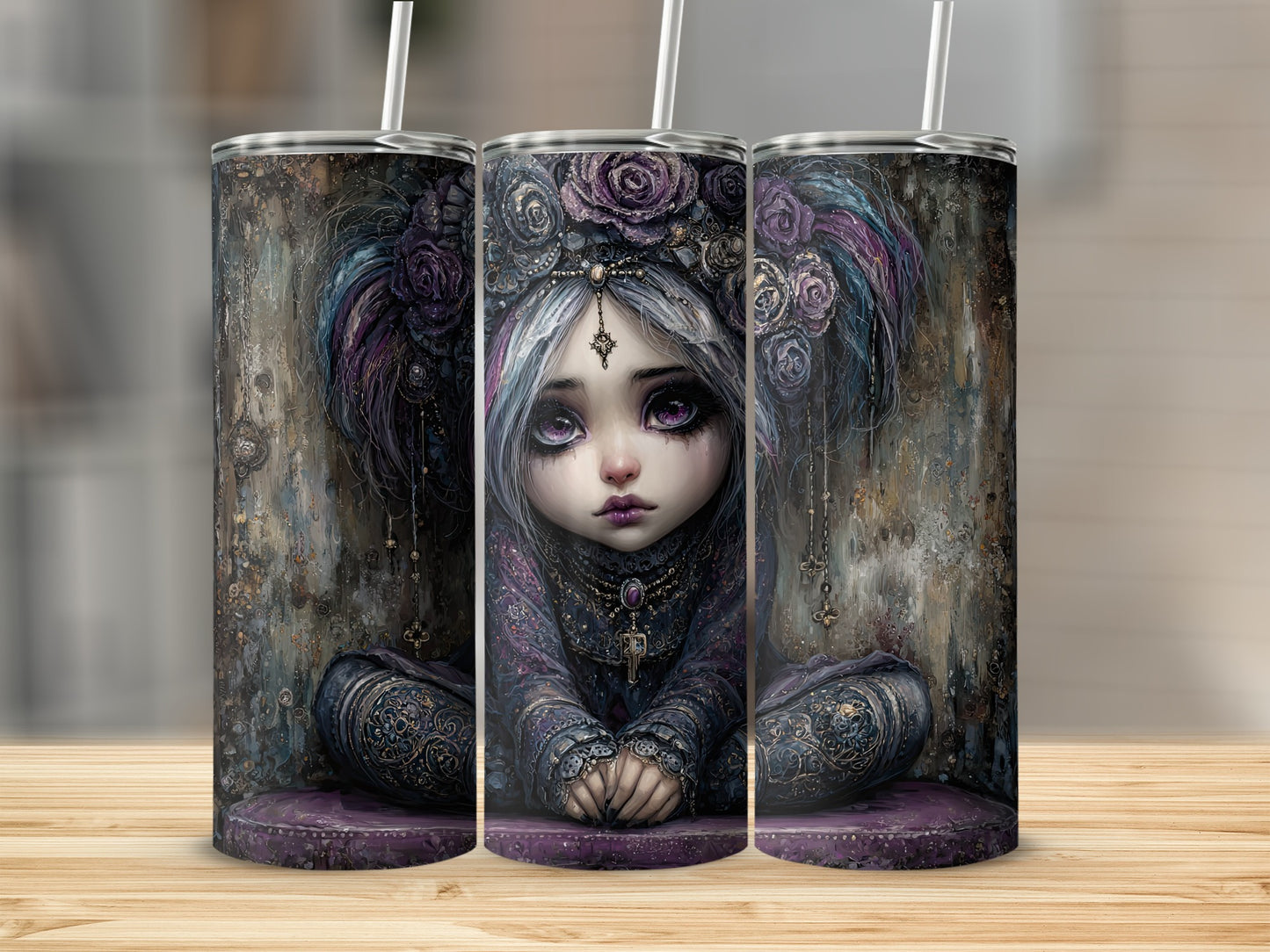 Dark Fantasy Art Fantasy Girl Stainless Steel Drinkware